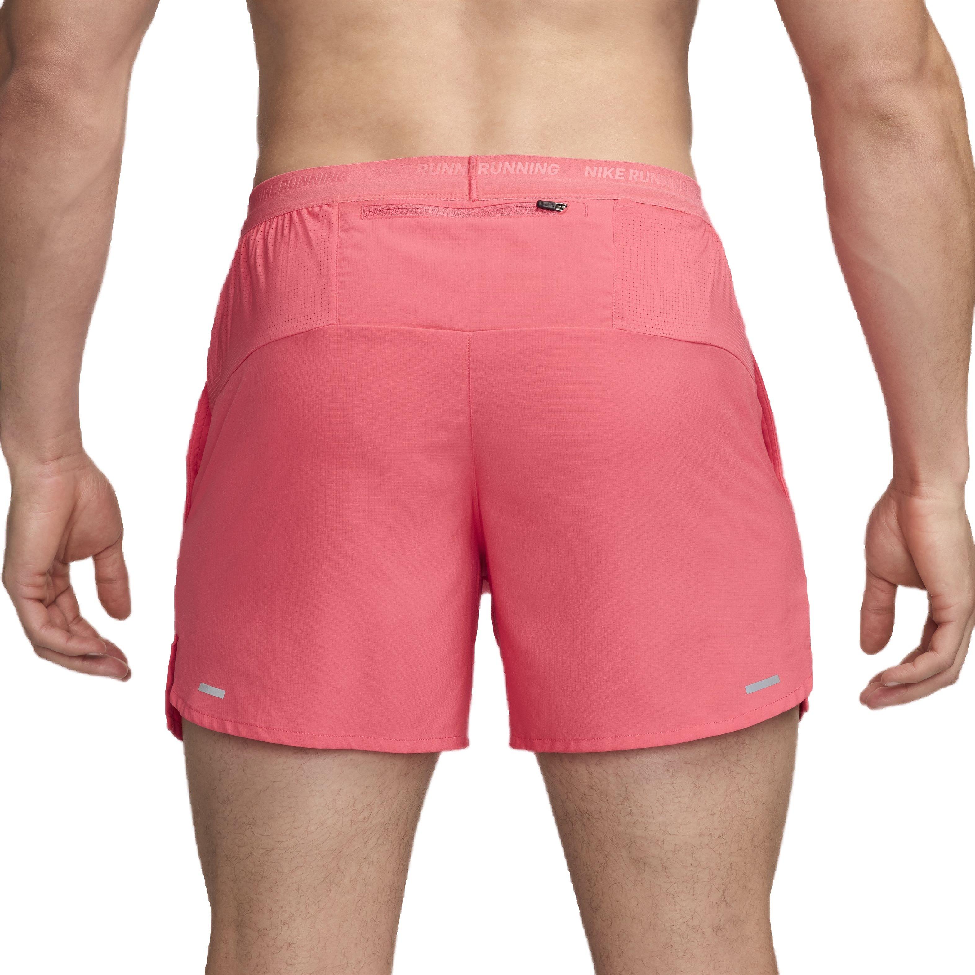 Nike Men's Dri-FIT Stride 5" Brief-Lined Running Shorts - PINK Thumbnail View 2