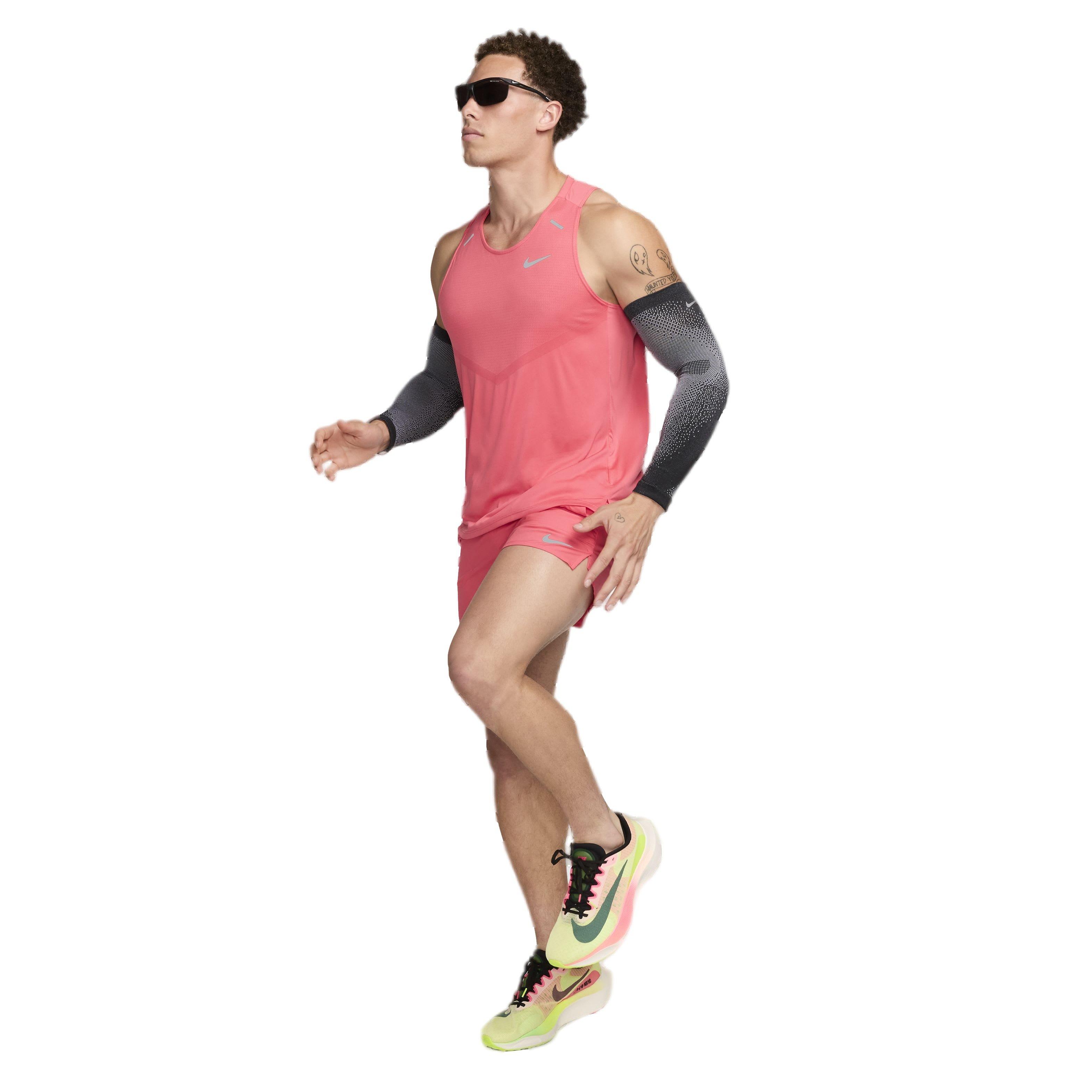 Nike Men's Dri-FIT Stride 5" Brief-Lined Running Shorts - PINK Thumbnail View 8