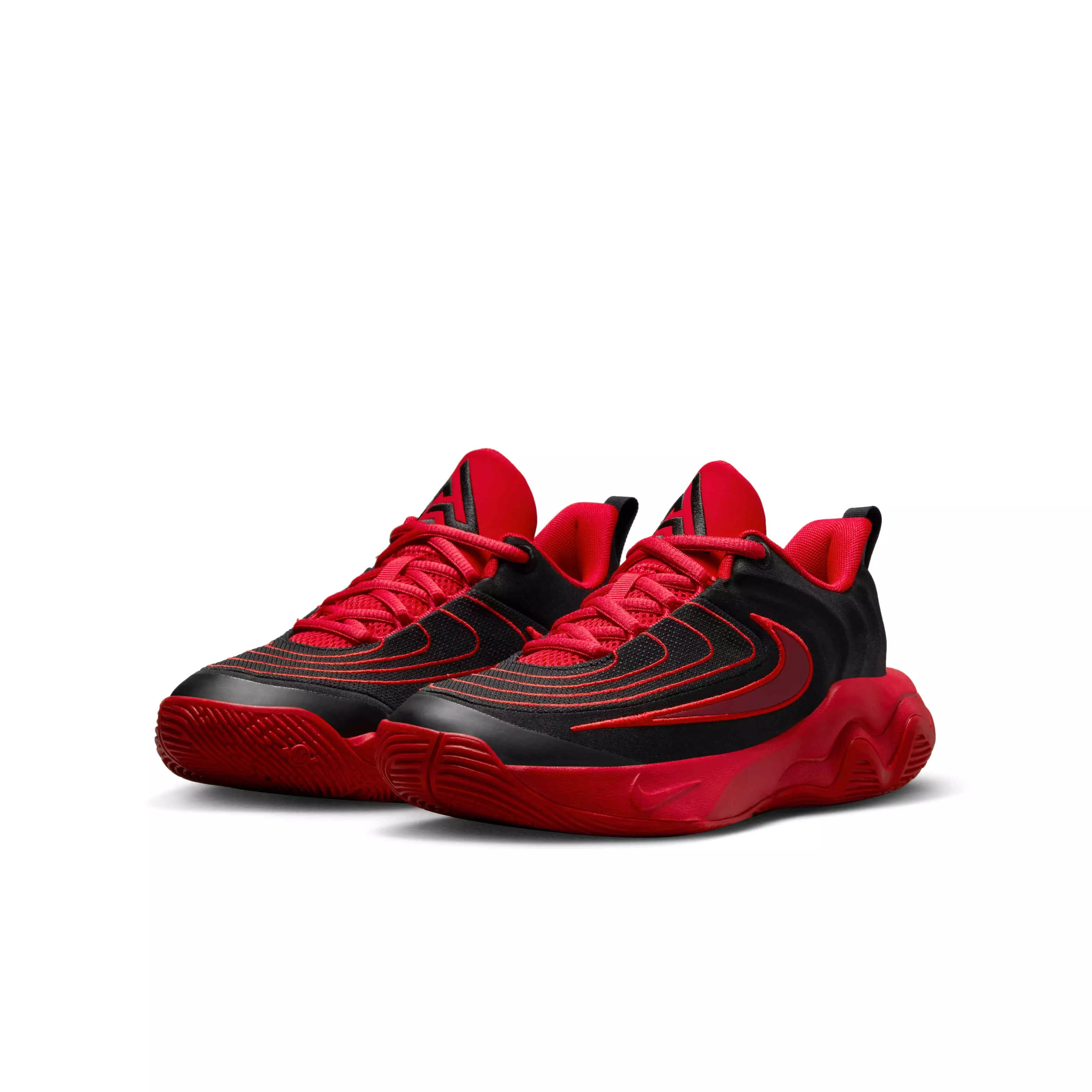 Nike Giannis Immortality 4 "Black/University Red/Team Red" Grade School Boys' Basketball Shoe - BLACK/RED/RED