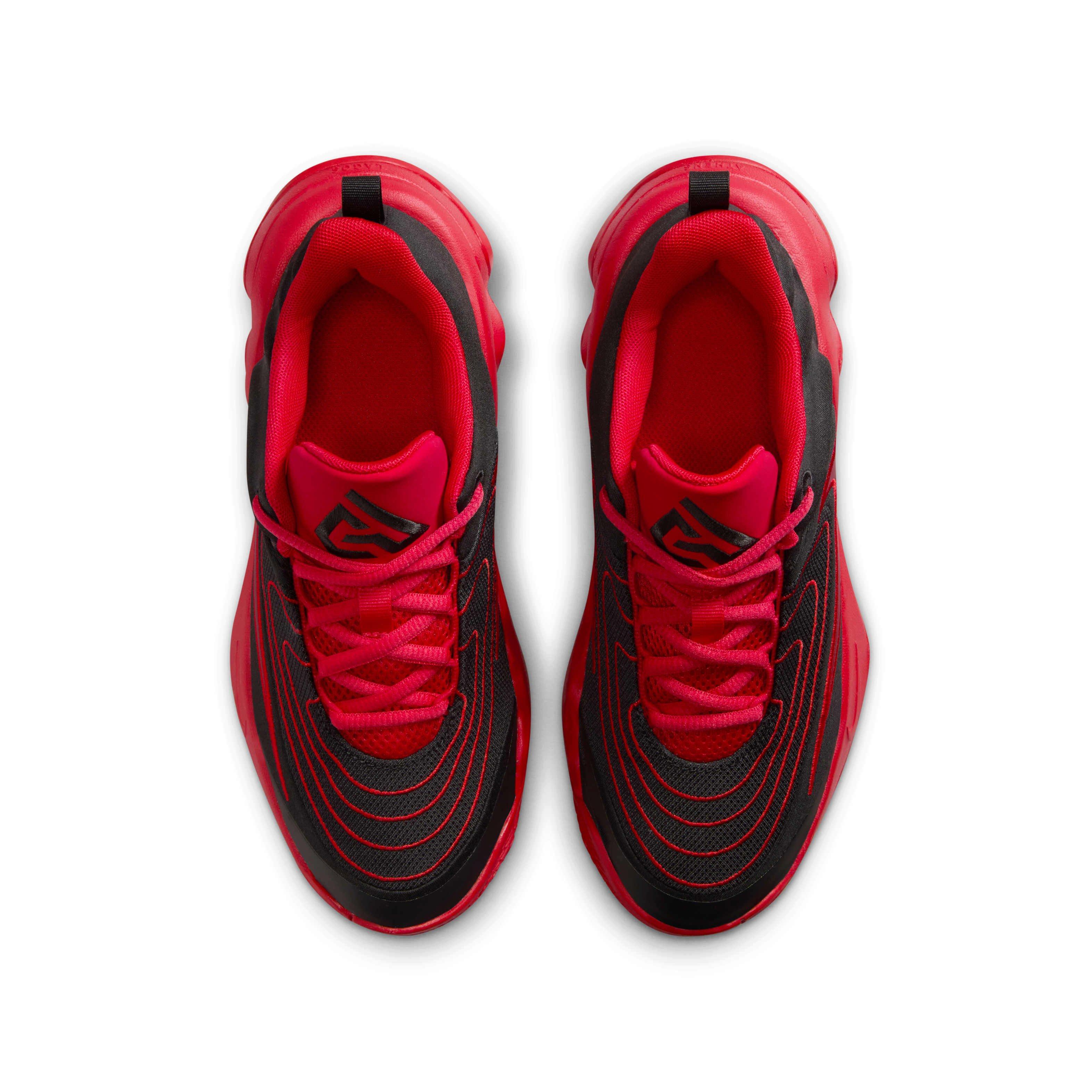 Nike Giannis Immortality 4 Grade School Boys' "Black/University Red/Team Red" Basketball Shoe