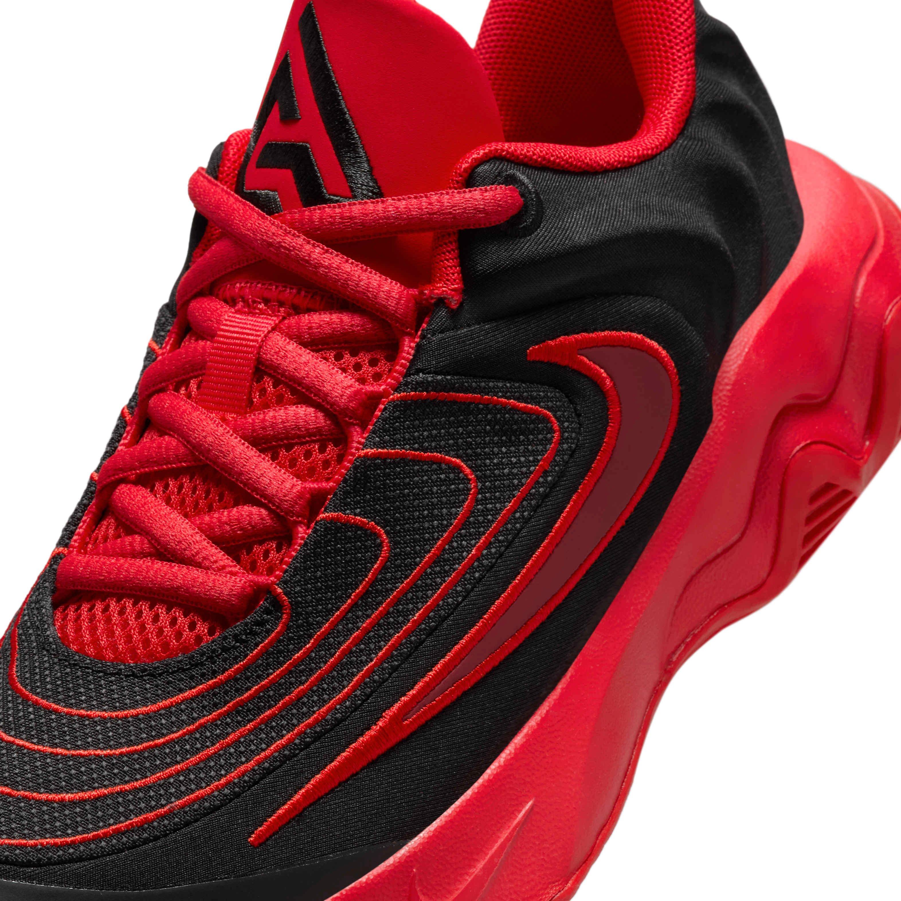 Nike Giannis Immortality 4 Grade School Boys' "Black/University Red/Team Red" Basketball Shoe