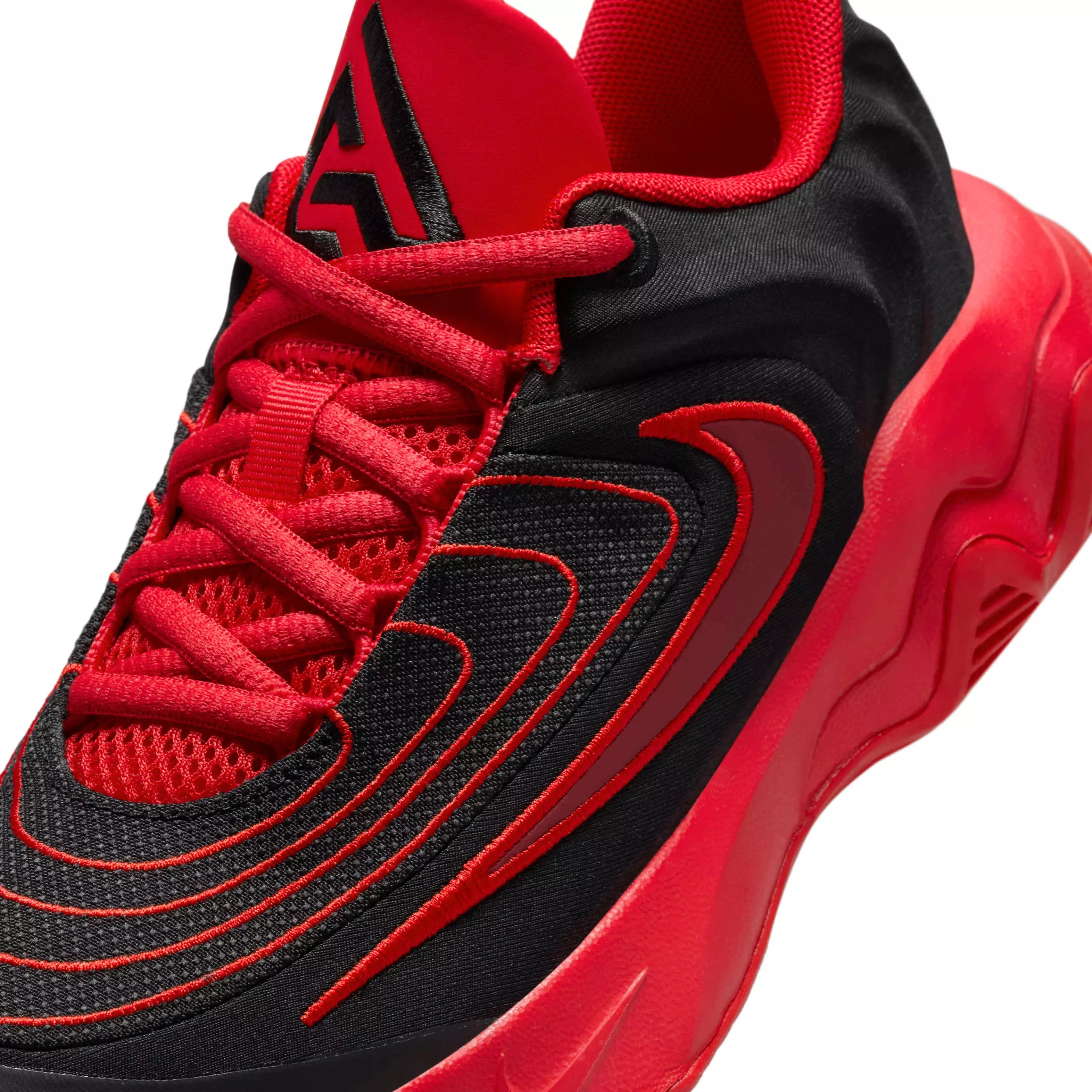 Nike Giannis Immortality 4 "Black/University Red/Team Red" Grade School Boys' Basketball Shoe - BLACK/RED/RED