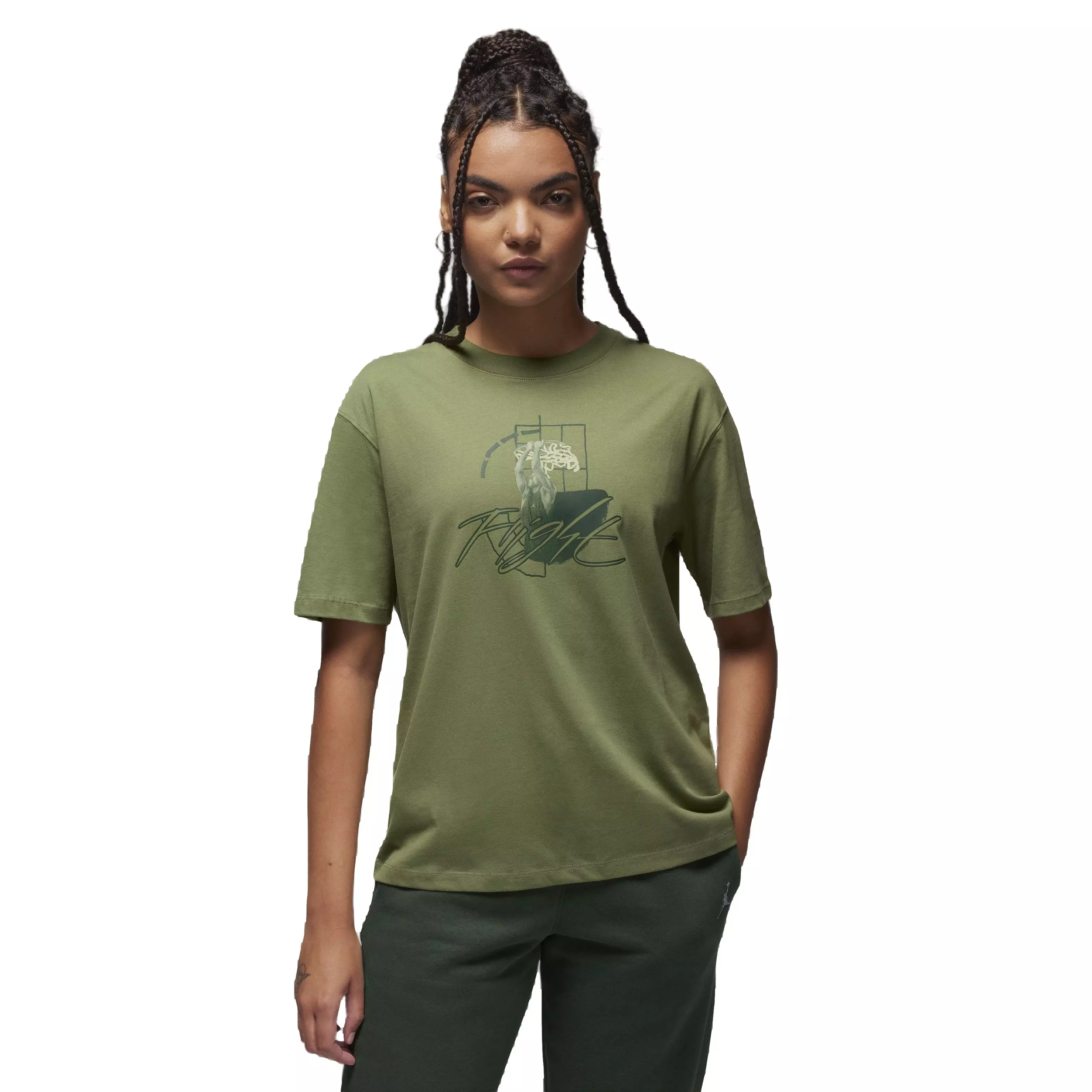 Jordan Women's Short-Sleeve Graphic T-Shirt - OLIVE