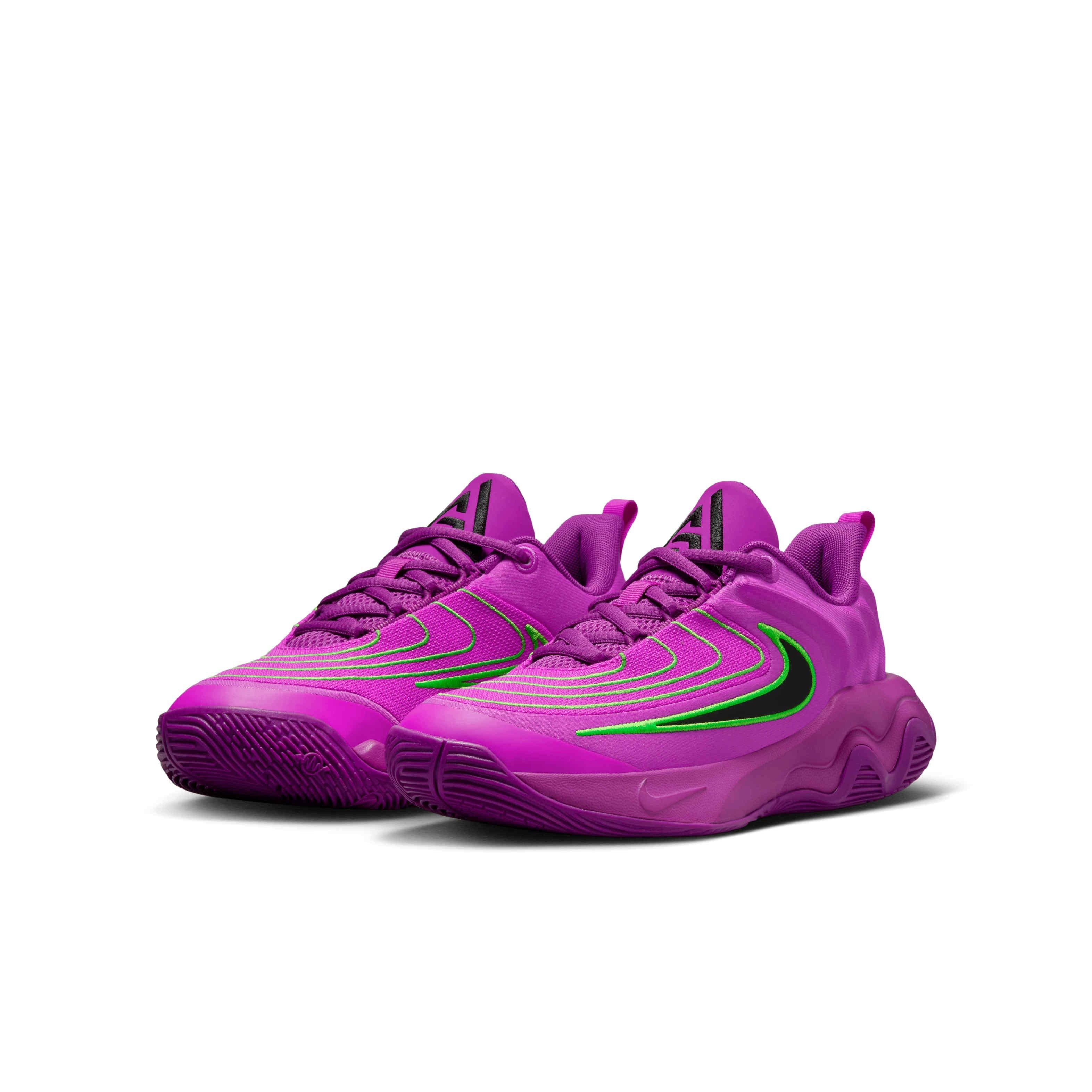 Nike Giannis Immortality 4 Grade School Boys' "Berry/Green Strike/Violet/Black" Basketball Shoe