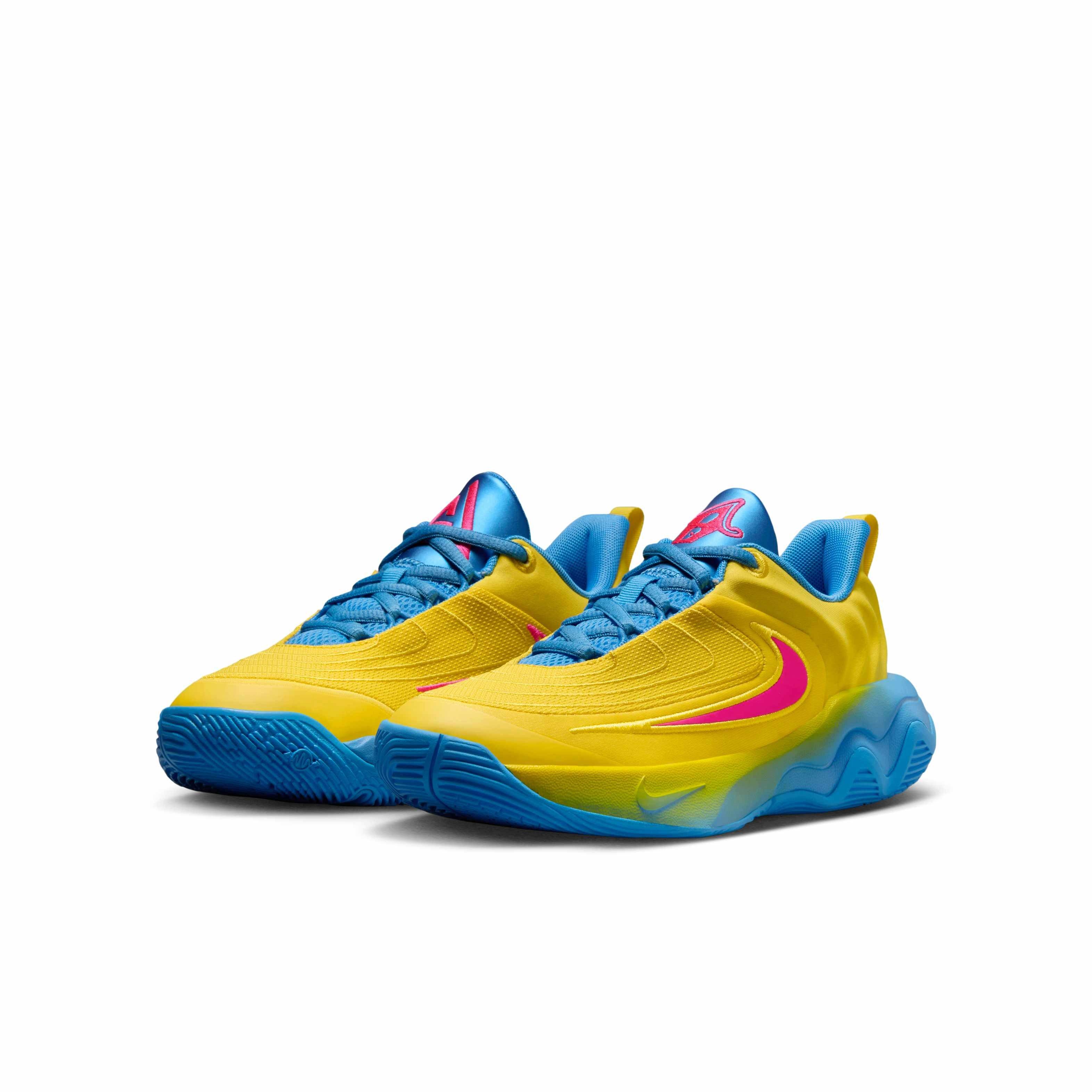 Nike Giannis Immortality 4 Grade School Boys' "Lightning/Blue/Hyper Pink" Basketball Shoe