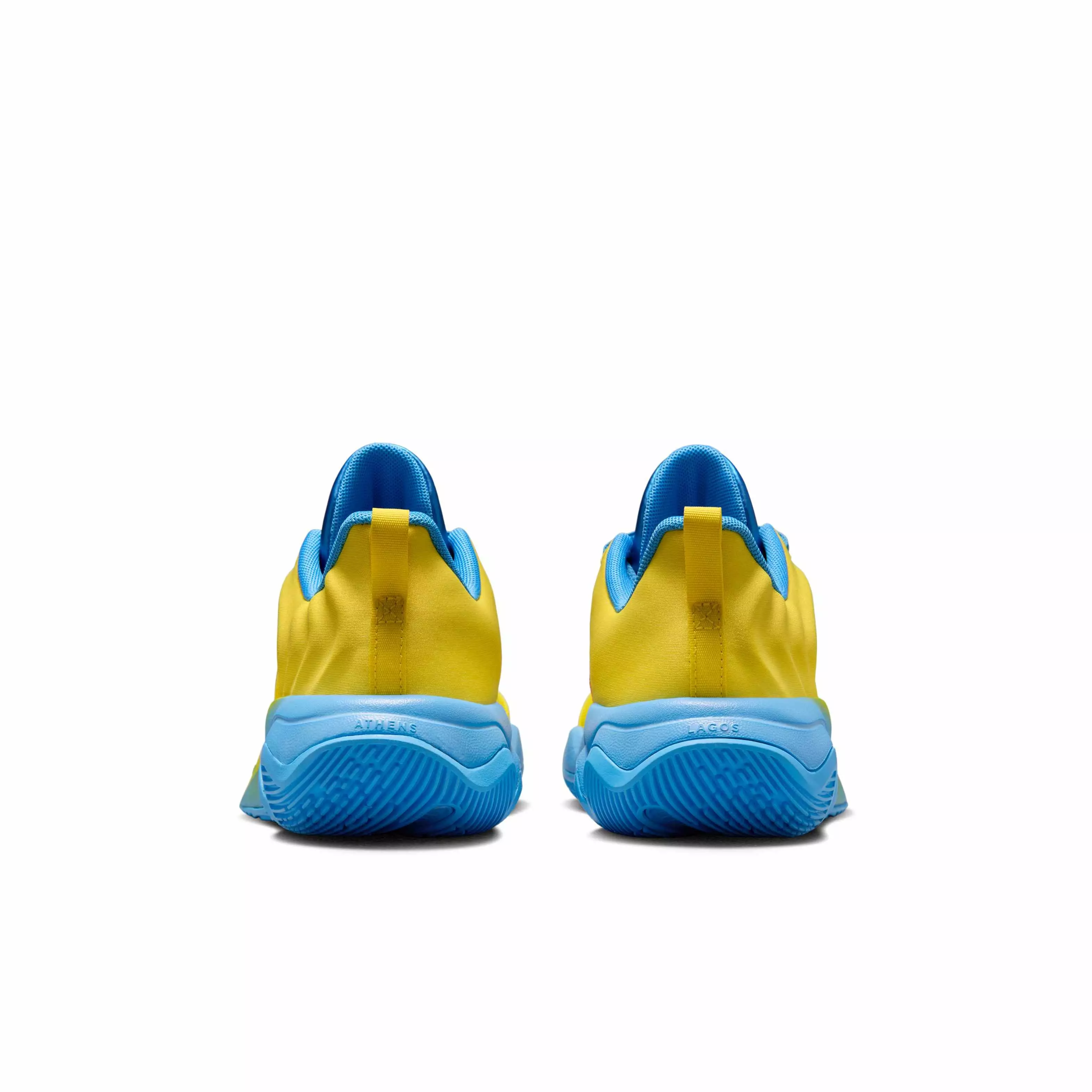 Nike Giannis Immortality 4 "Lightning/Blue/Hyper Pink" Grade School Boys' Basketball Shoe - LIGHTNING/BLUE/PINK