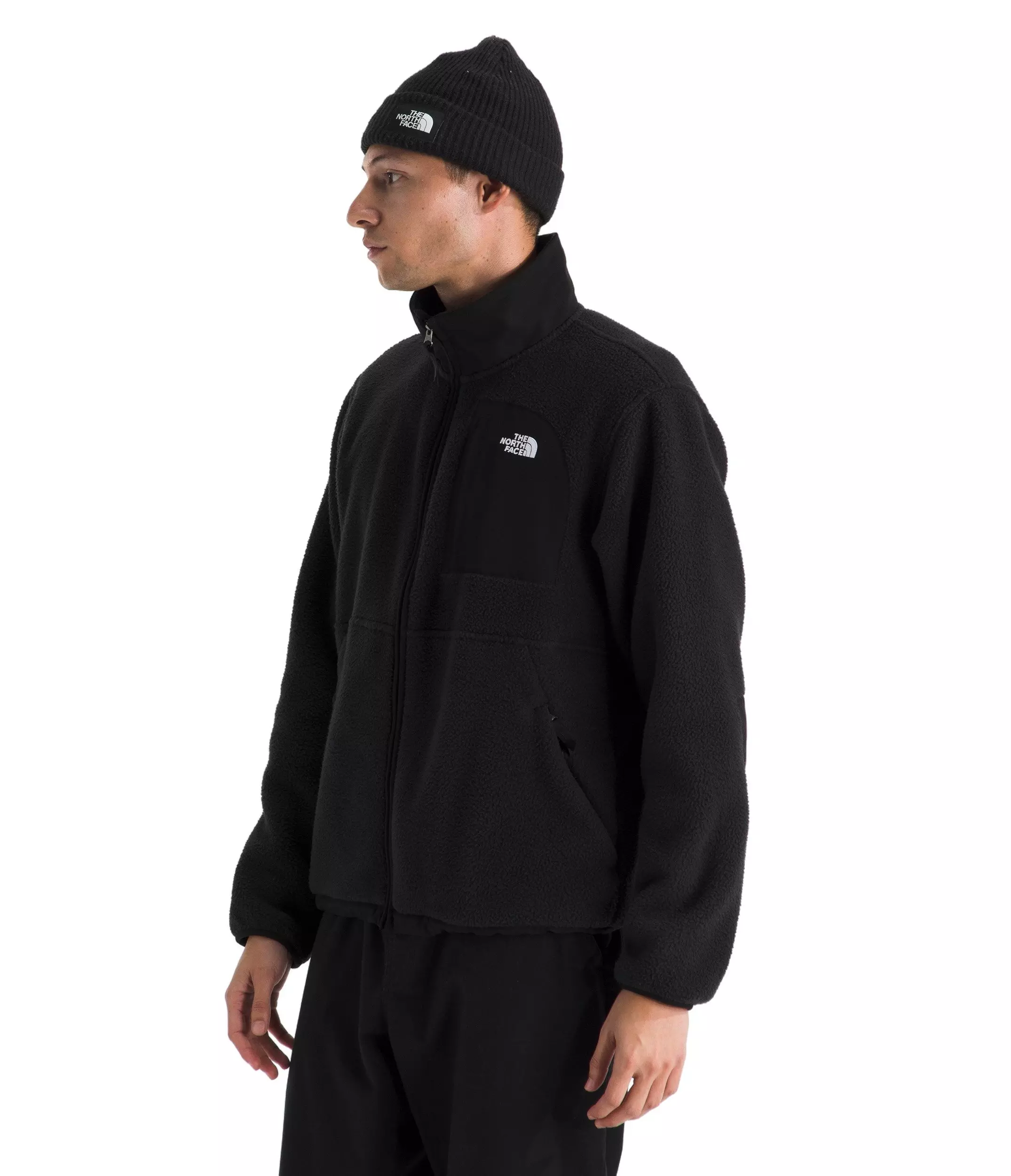 The North Face Men's Yumiori Off-Peak Full-Zip Fleece Jacket -Black - BLACK