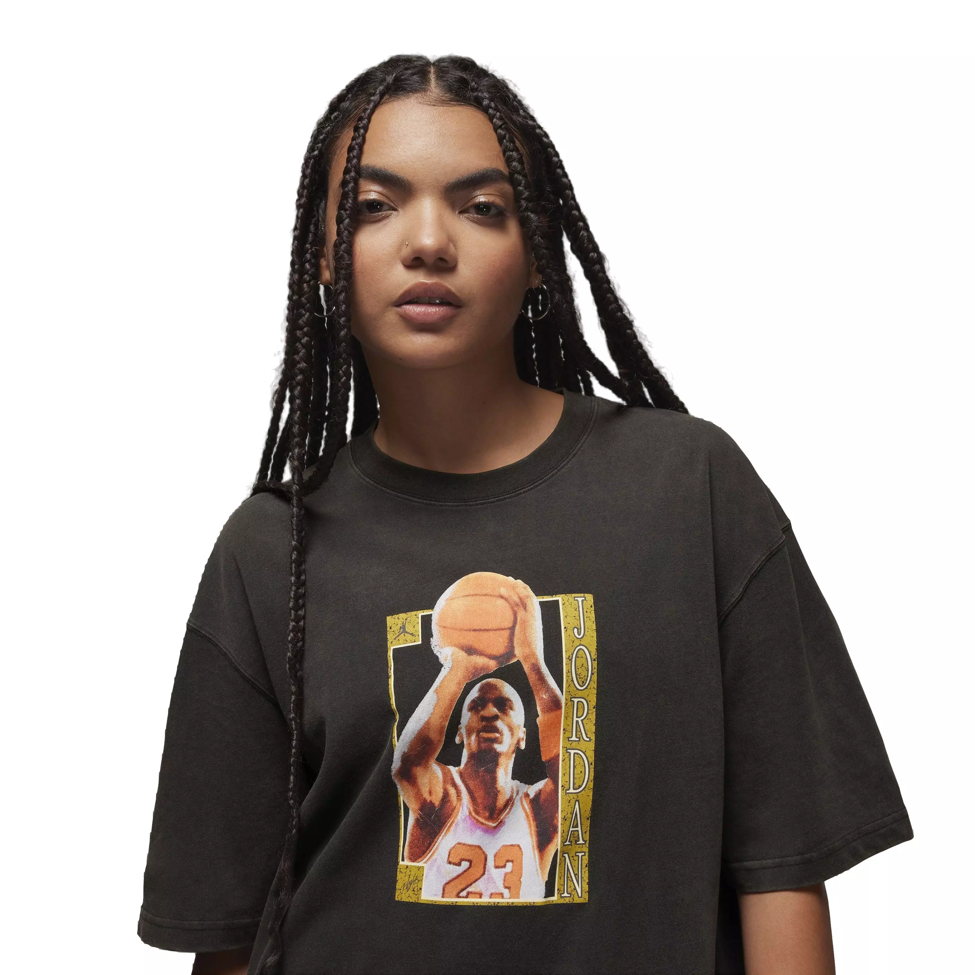Jordan Women's Oversized Graphic T-Shirt -Black - BLACK