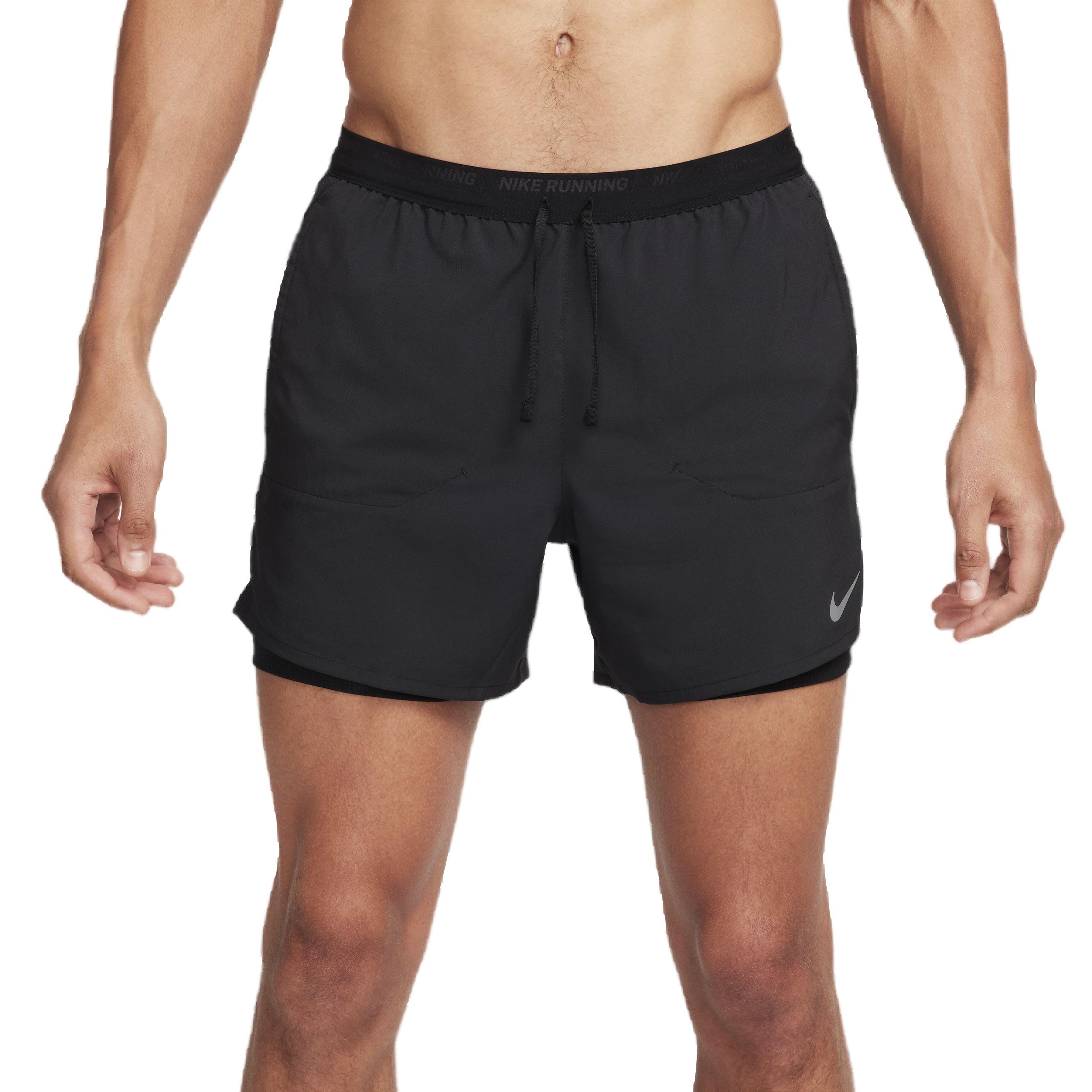 Nike Men's Dri-FIT Stride 2-in-1 5" Running Shorts - BLACK Thumbnail View 1