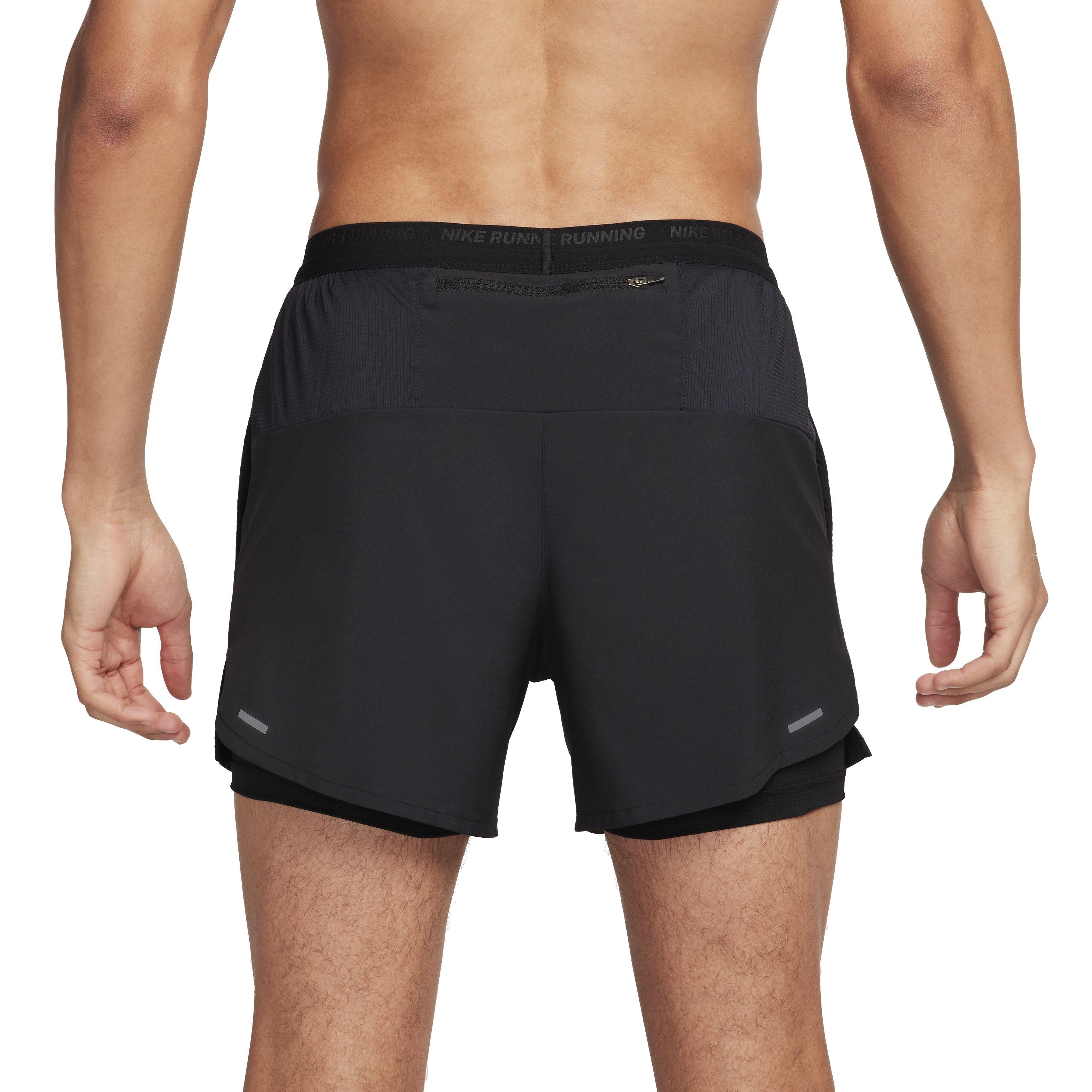 Nike Men's Dri-FIT Stride 2-in-1 5" Running Shorts - BLACK Thumbnail View 2