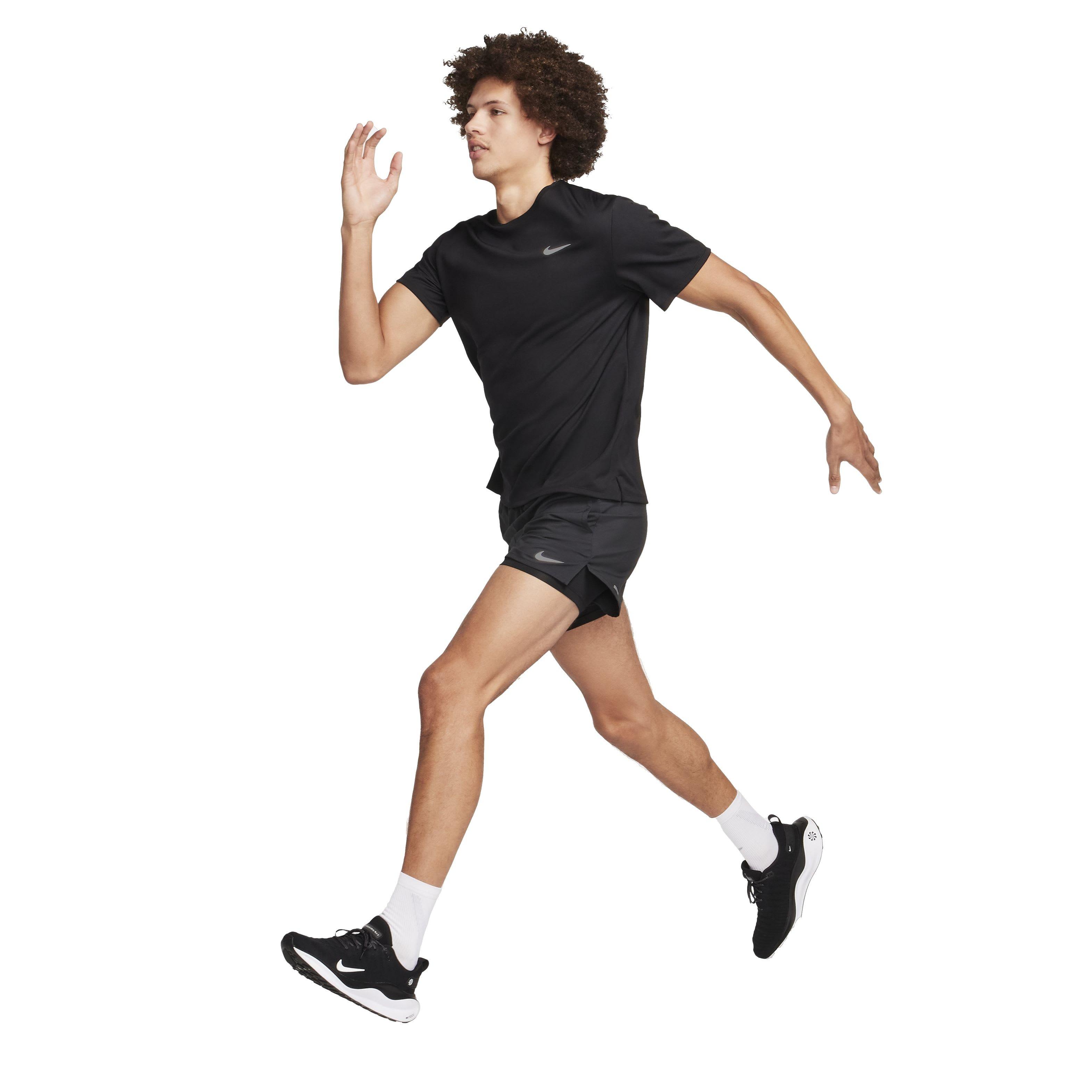 Nike Men's Dri-FIT Stride 2-in-1 5" Running Shorts - BLACK Thumbnail View 7