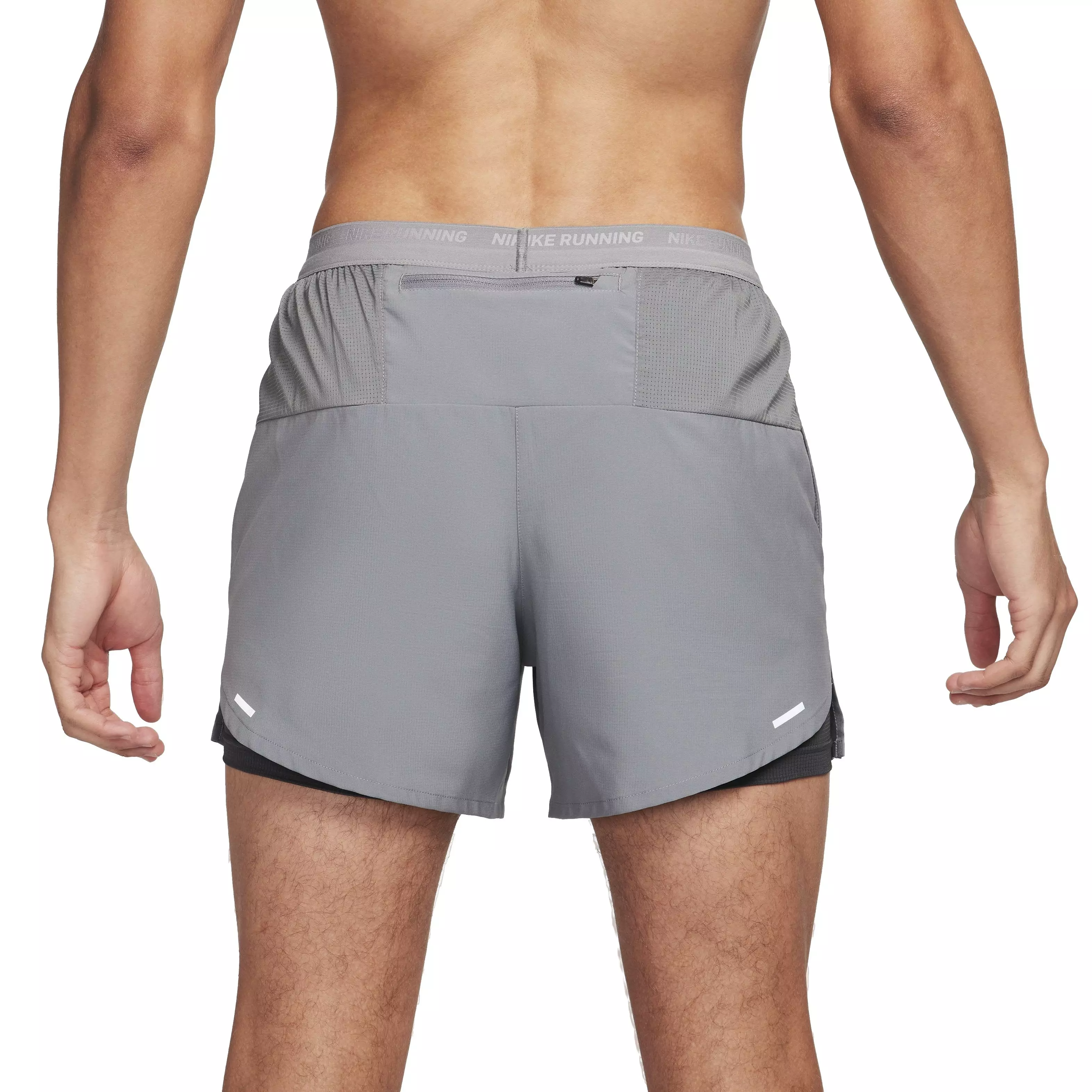 Nike Men's Dri-FIT Stride 2-in-1 5" Running Shorts - GREY