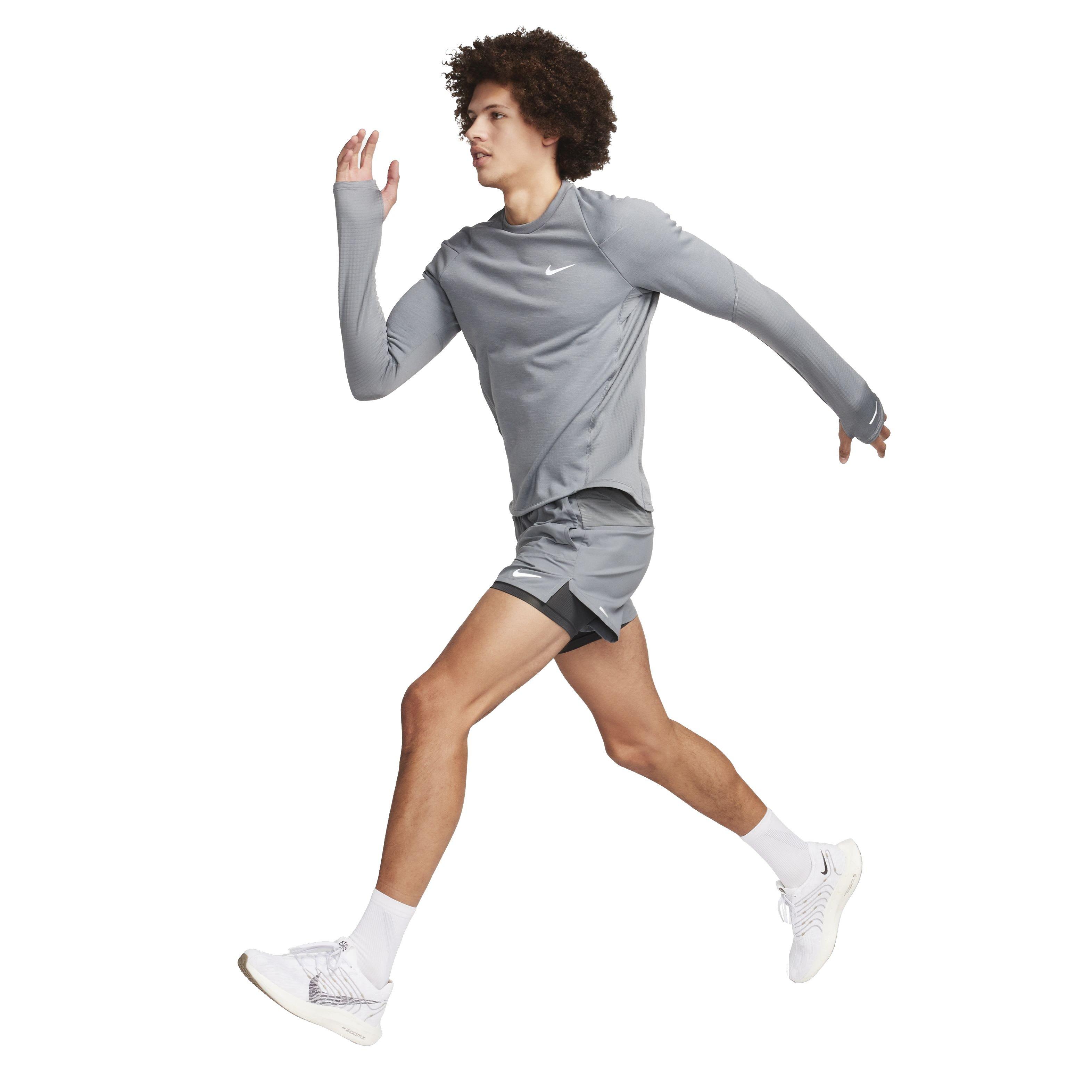 Nike Men's Dri-FIT Stride 2-in-1 5" Running Shorts - GREY Thumbnail View 7