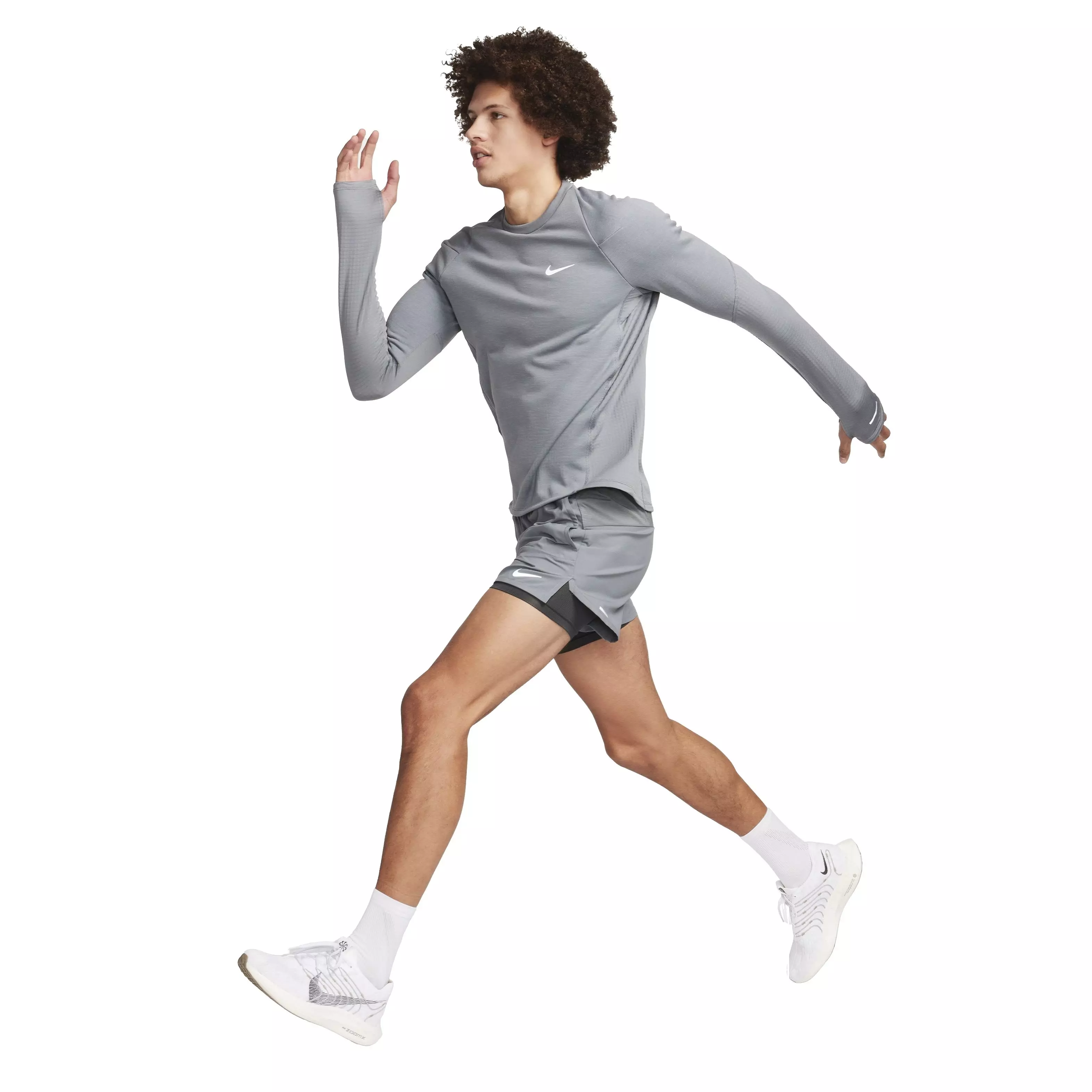 Nike Men's Dri-FIT Stride 2-in-1 5" Running Shorts - GREY