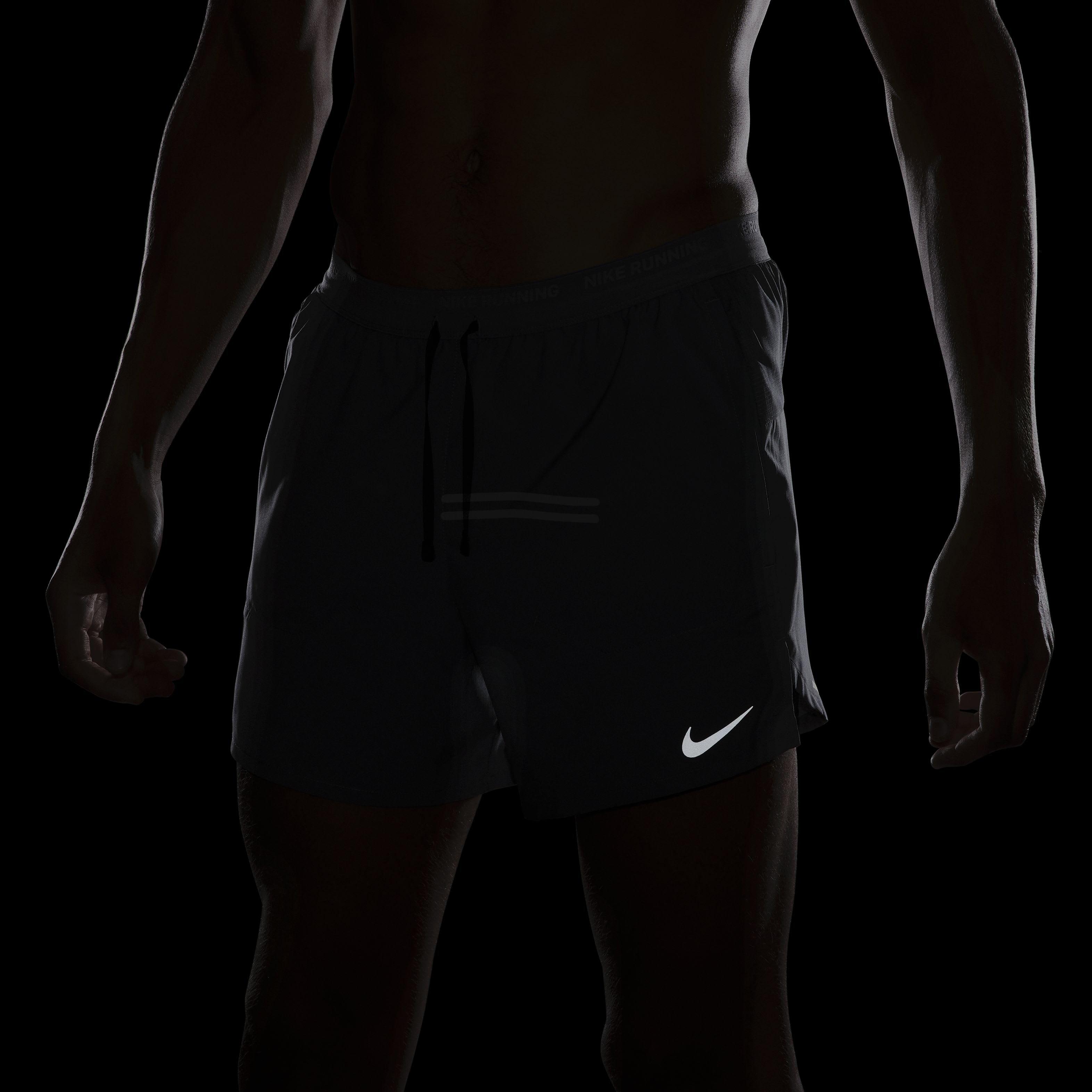 Nike Men's Dri-FIT Stride 2-in-1 5" Running Shorts - GREY Thumbnail View 8