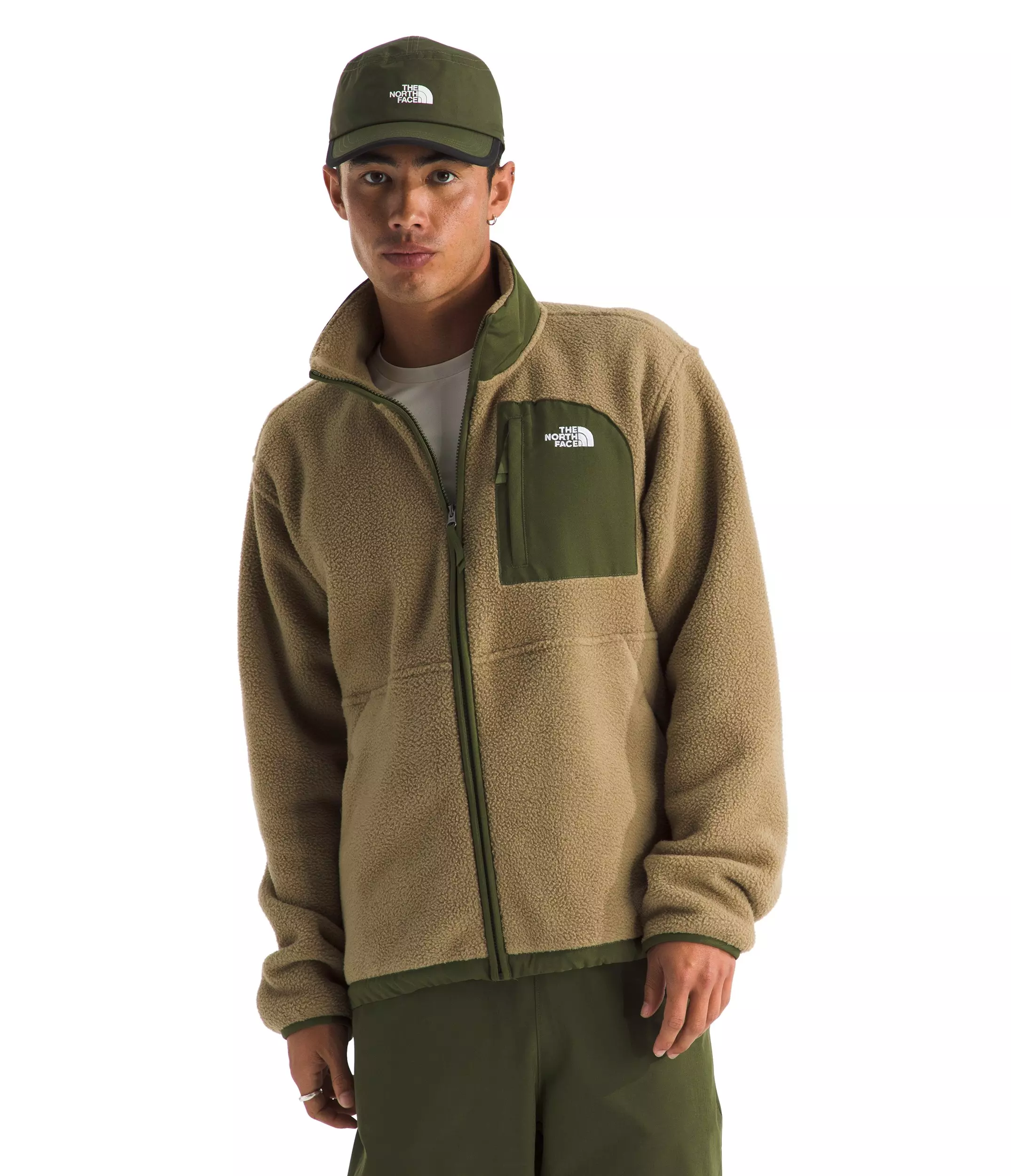 The North Face Men's Yumiori Off-Peak Full-Zip Fleece Jacket - Green - GREEN