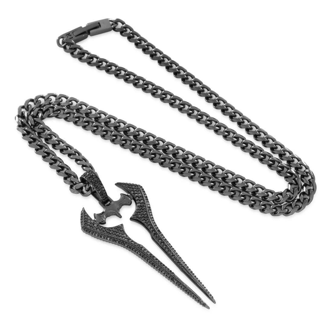 King Ice x Halo-Iced Energy Sword Necklace - BLACK