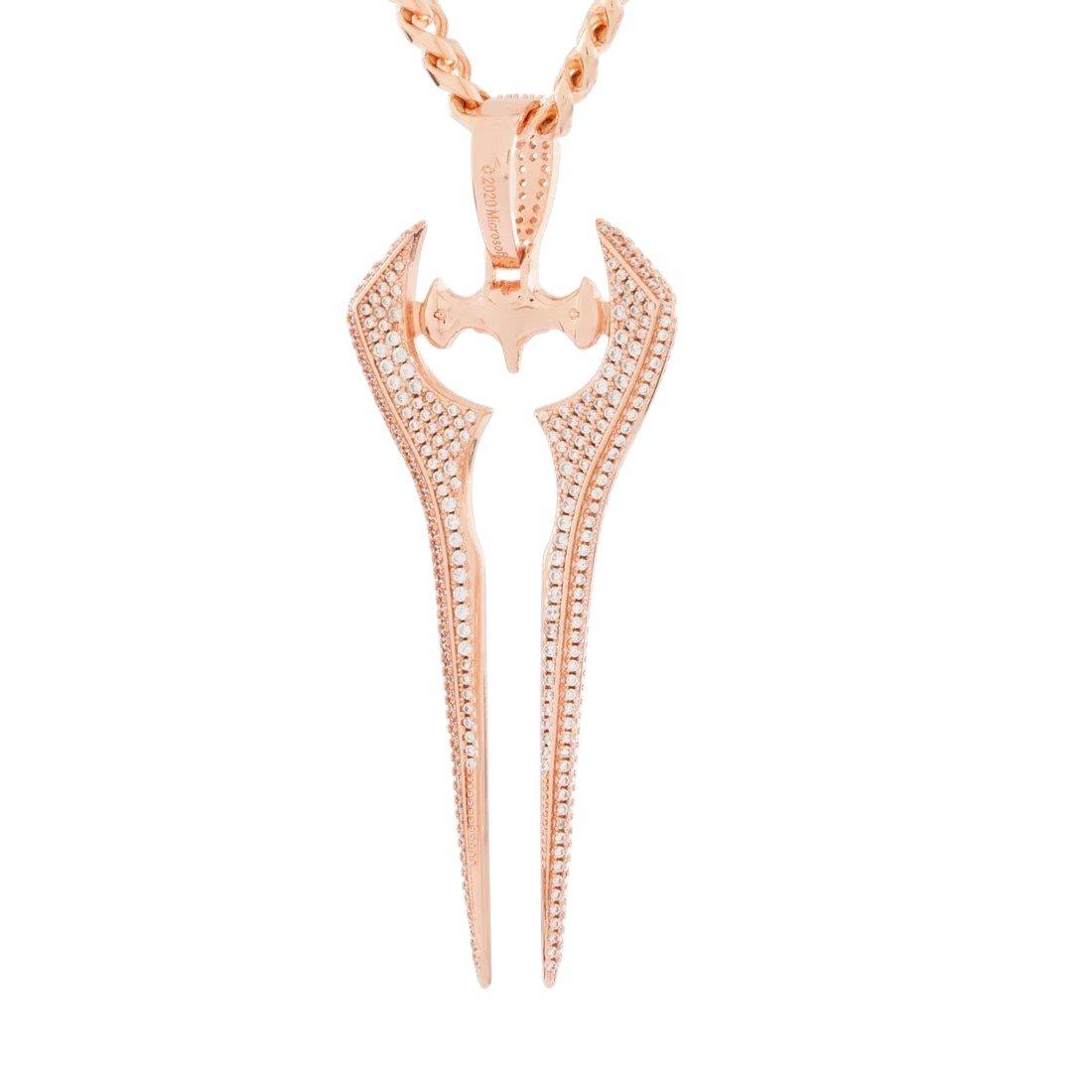 King Ice x Halo-Iced Energy Sword Necklace - ROSE GOLD