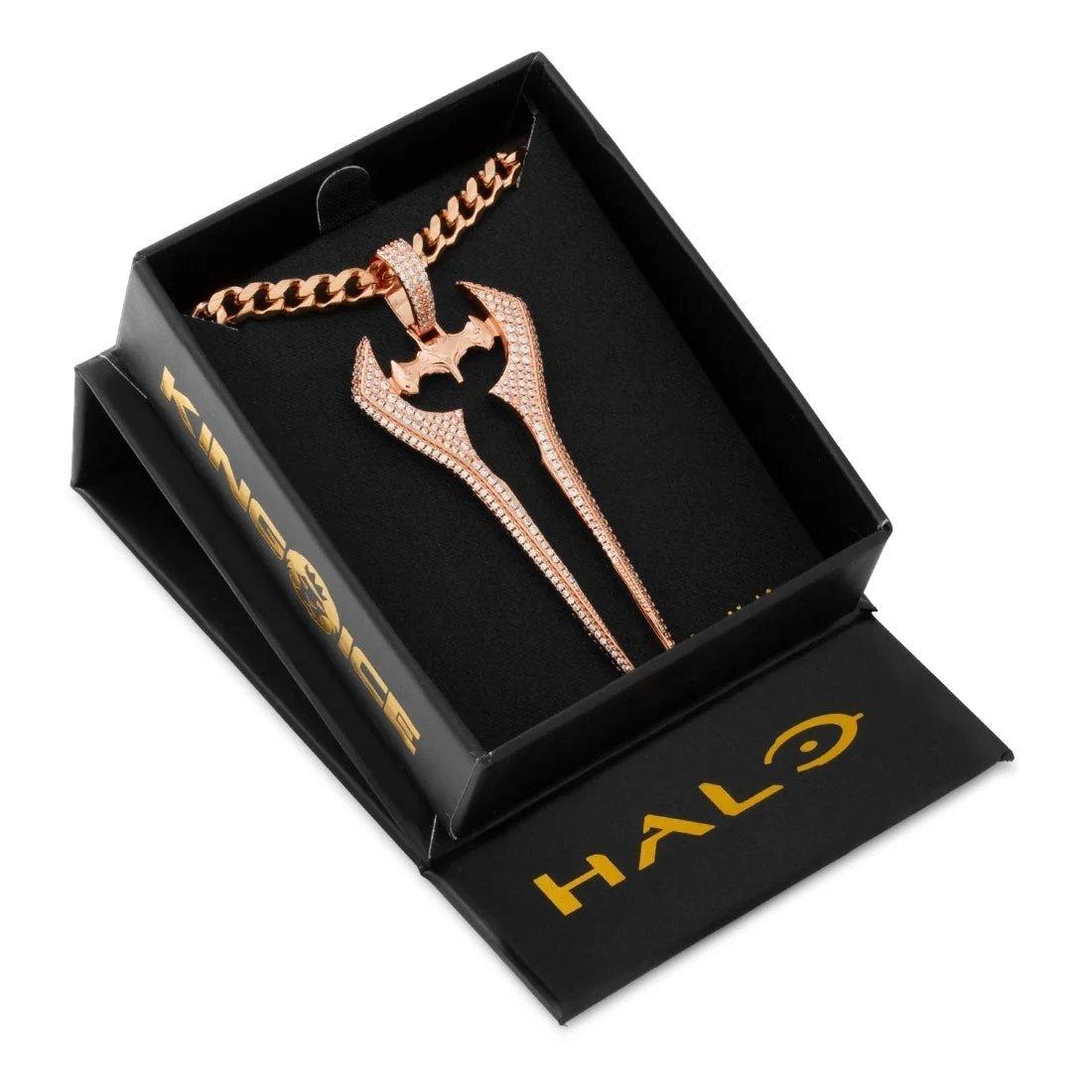 King Ice x Halo-Iced Energy Sword Necklace - ROSE GOLD