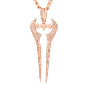 King Ice x Halo-Iced Energy Sword Necklace - ROSE GOLD