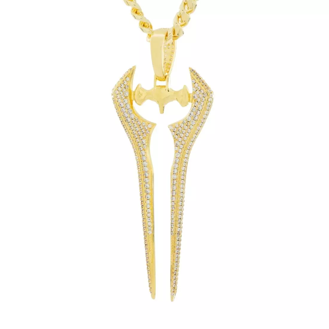 King Ice x Halo-Iced Energy Sword Necklace - GOLD