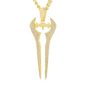 King Ice x Halo-Iced Energy Sword Necklace - GOLD
