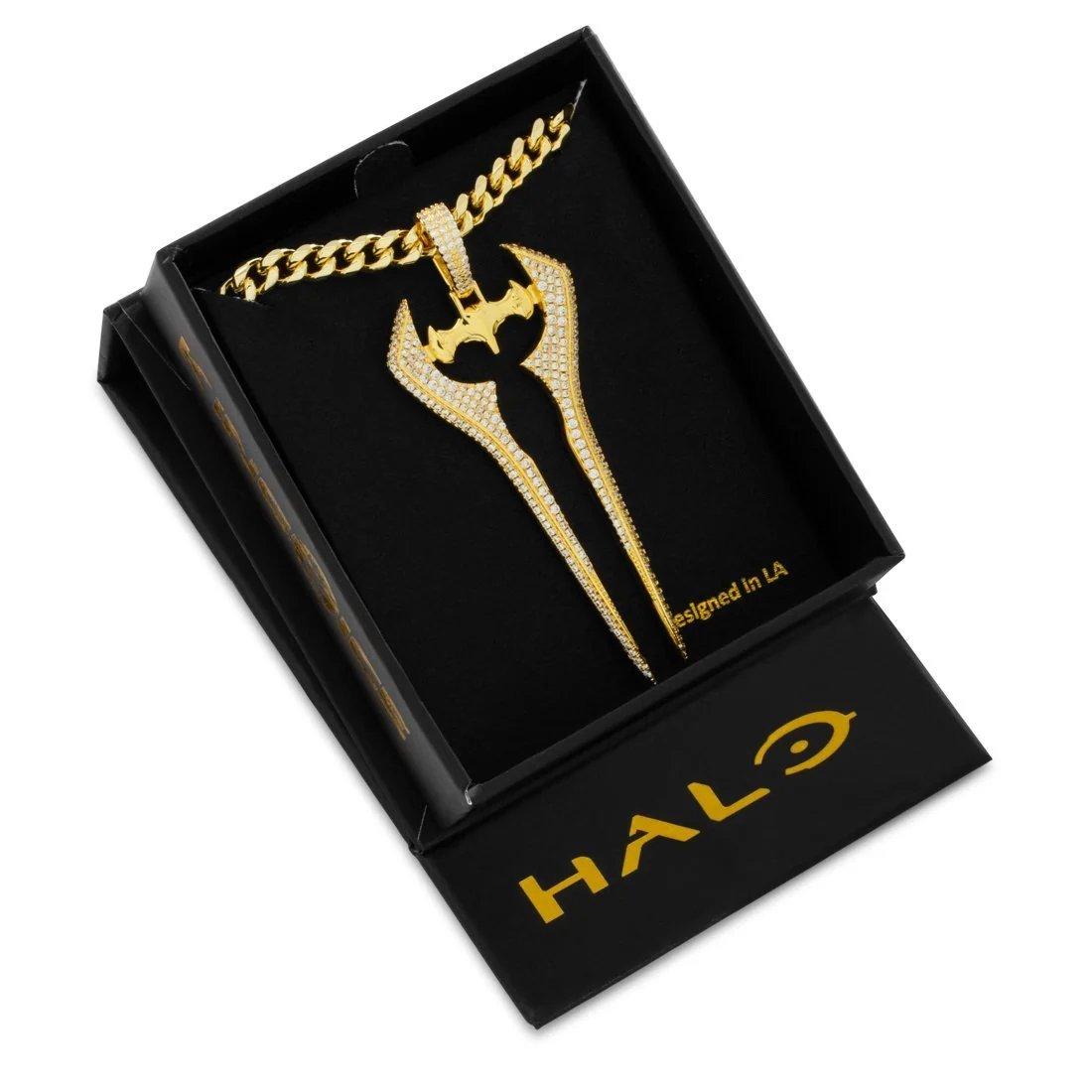 King Ice x Halo-Iced Energy Sword Necklace - GOLD