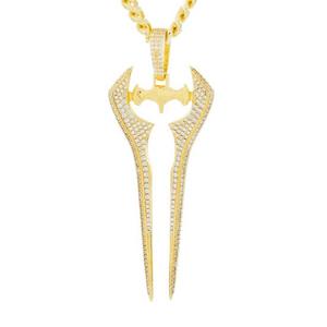 King Ice x Halo-Iced Energy Sword Necklace - GOLD