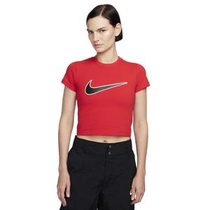 Nike Women's Sportswear Mock Neck Top - Maroon - Hibbett