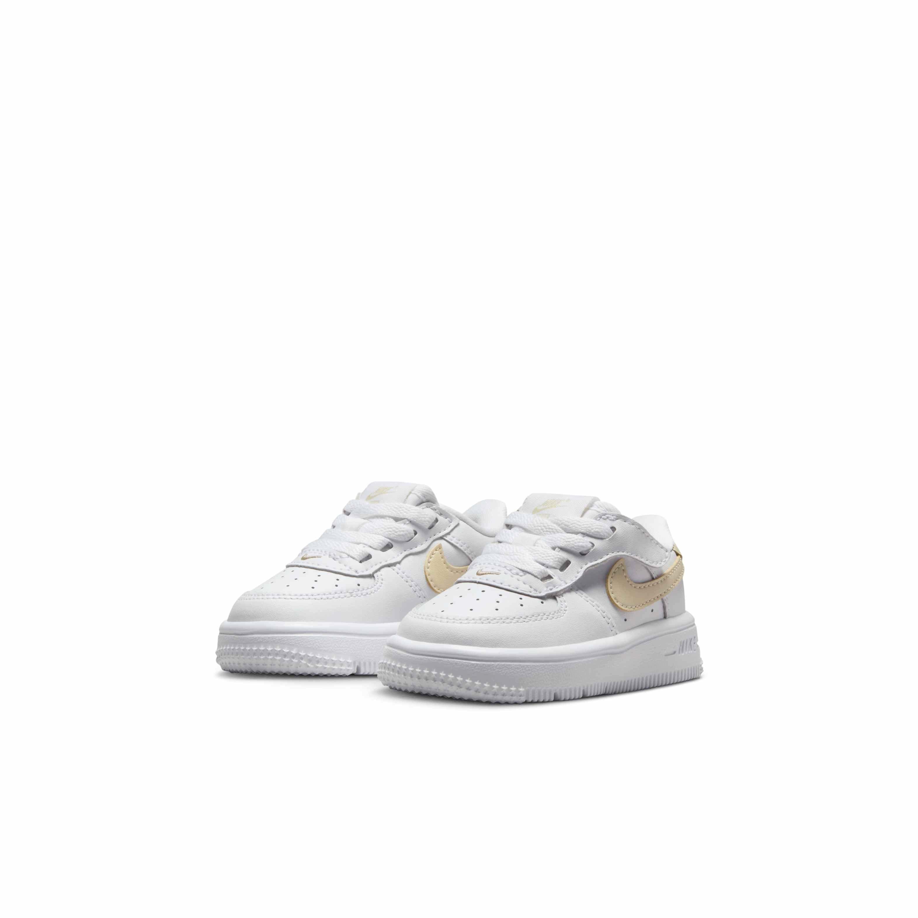 Nike Force 1 Low EasyOn Infant Boys' "White/White/Light Khaki" Shoe