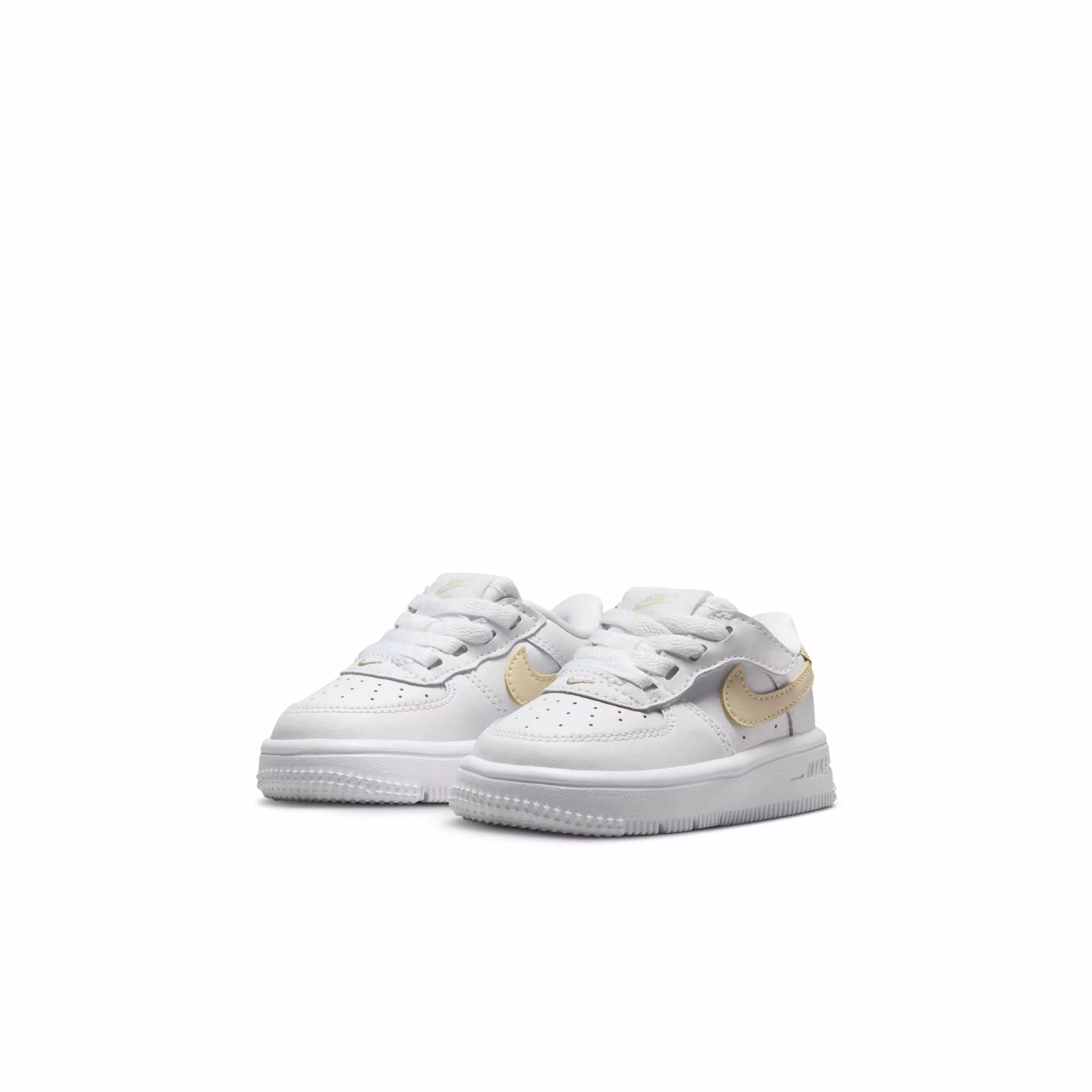 Nike Force 1 Low EasyOn "White/White/Light Khaki" Infant Boys' Shoe - WHITE/WHITE/LT KHAKI
