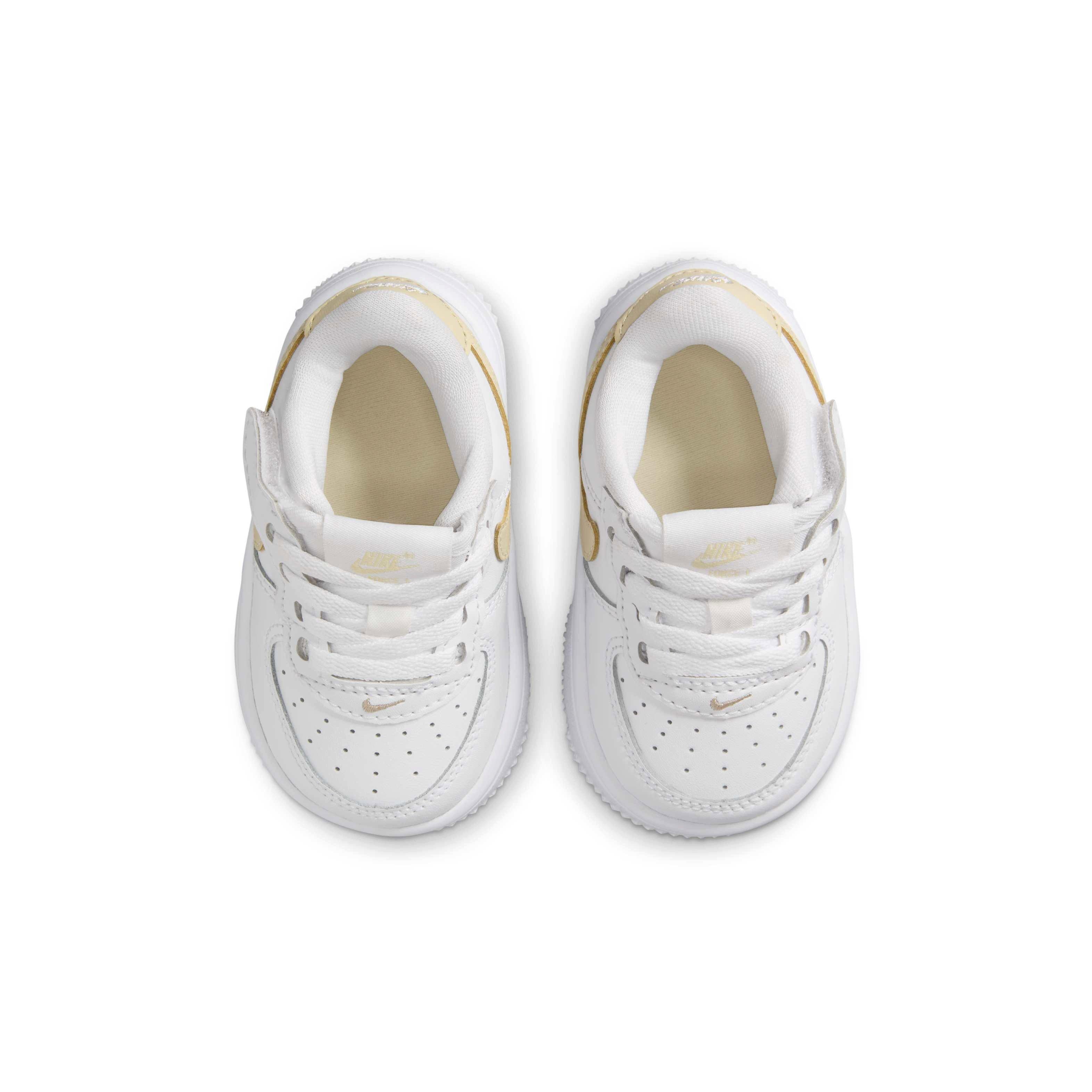 Nike Force 1 Low EasyOn Infant Boys' "White/White/Light Khaki" Shoe