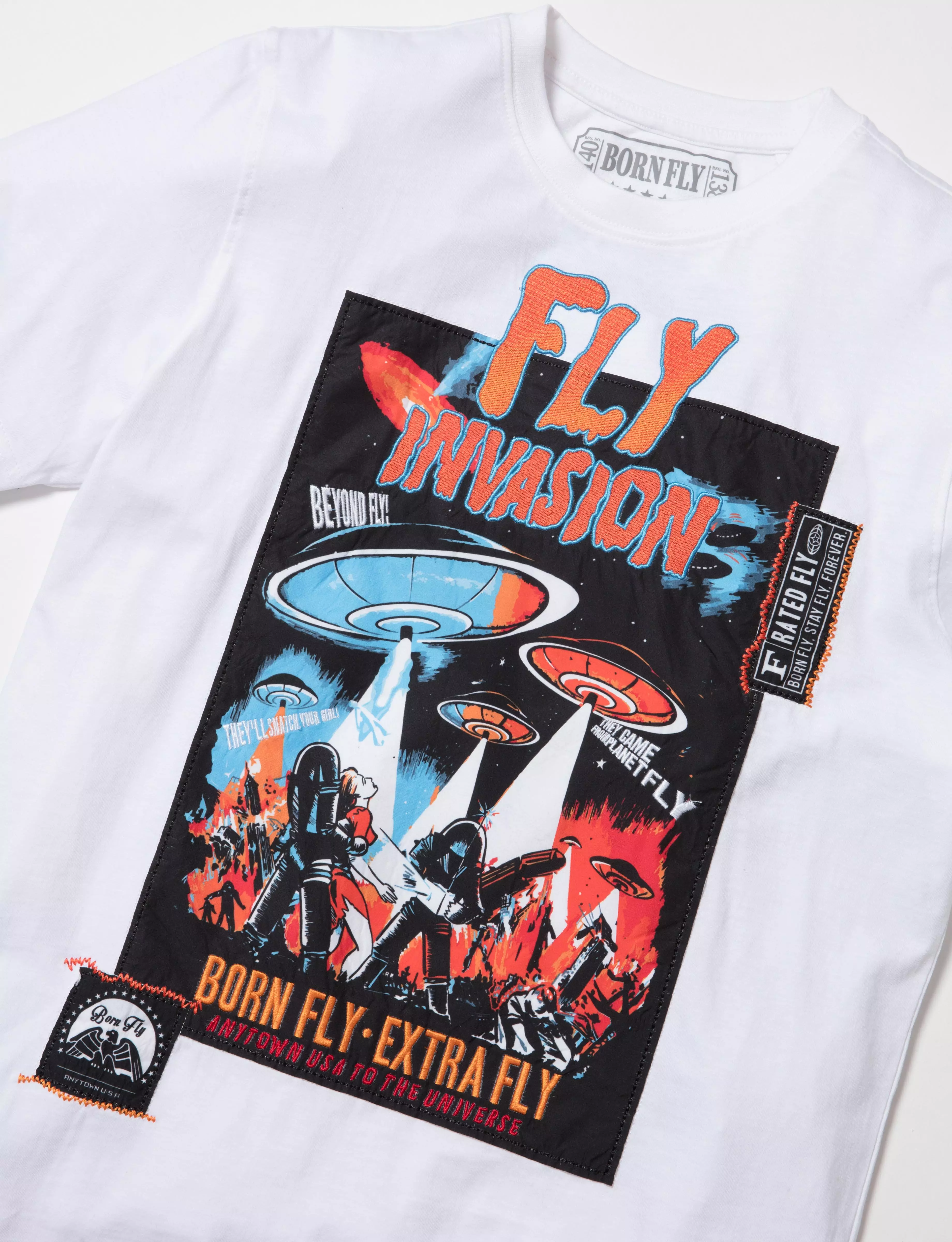 Born Fly Men's Bates Tee - WHITE