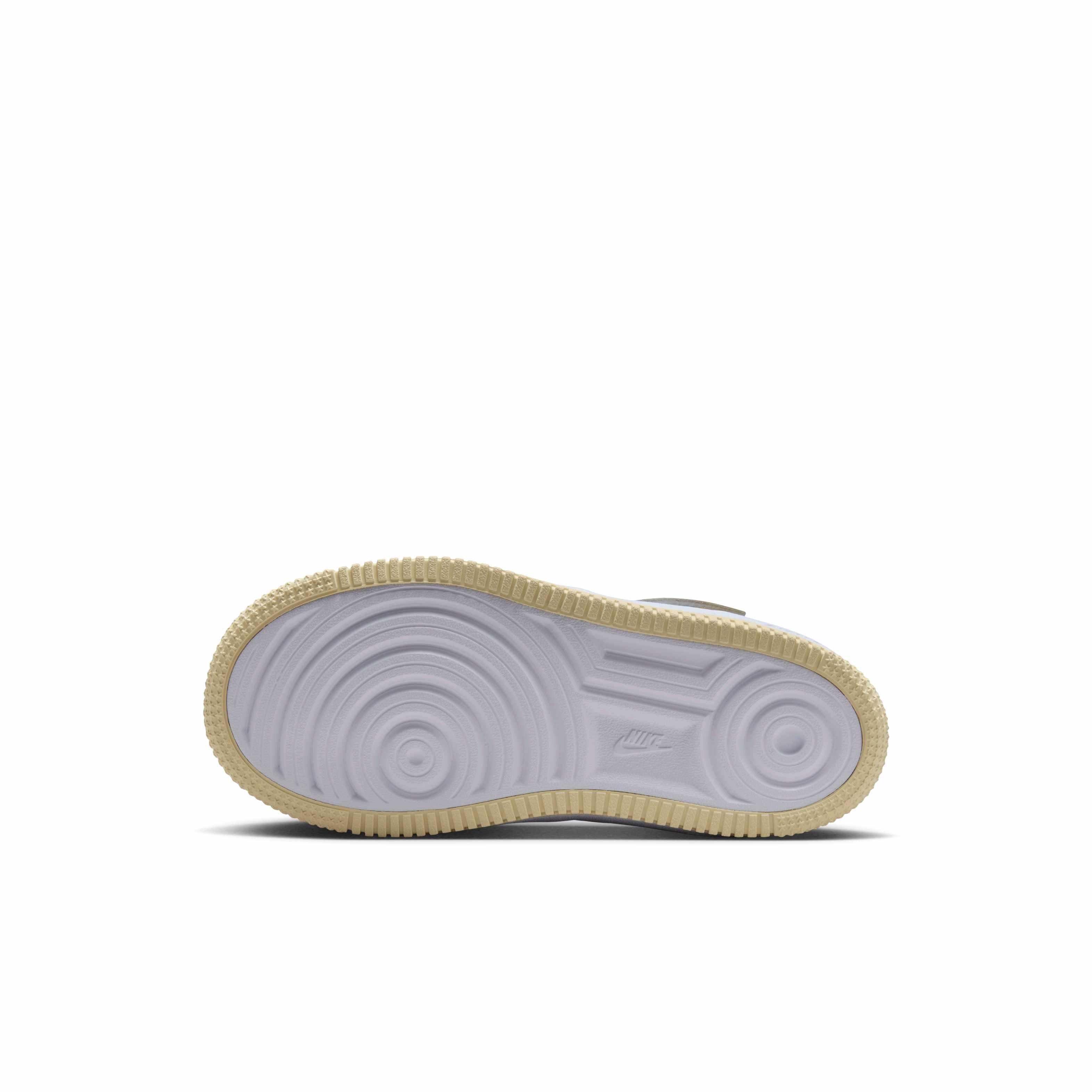 Nike Force 1 Low EasyOn Preschool Boys' "White/White/Light Khaki" Shoe
