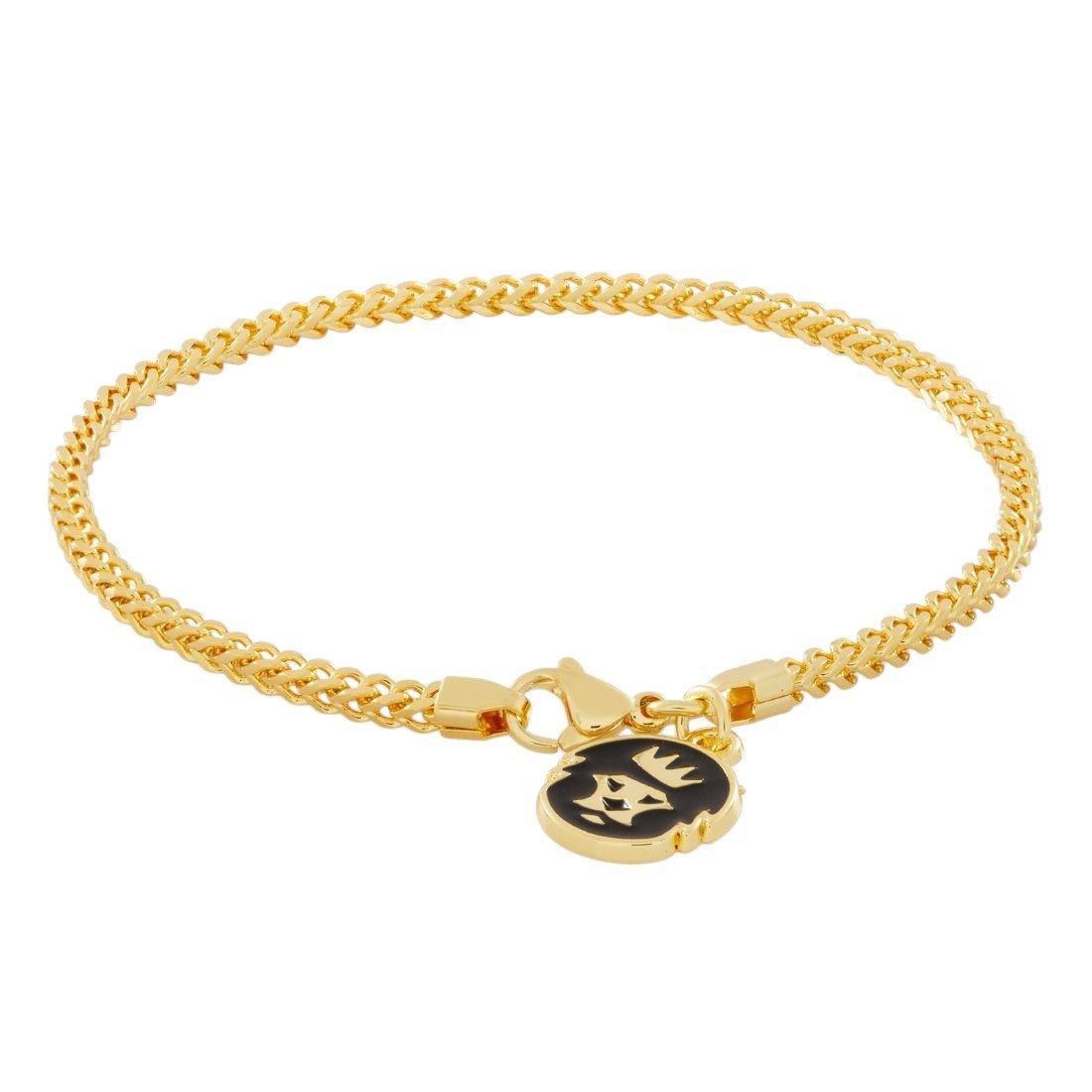 King Ice 3mm Franco Bracelet - GOLD