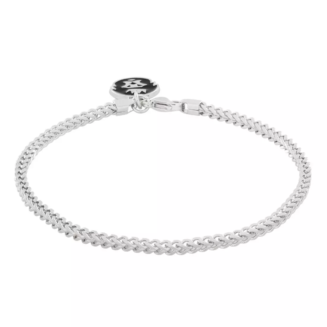 King Ice 3mm Franco Bracelet - WHITE GOLD