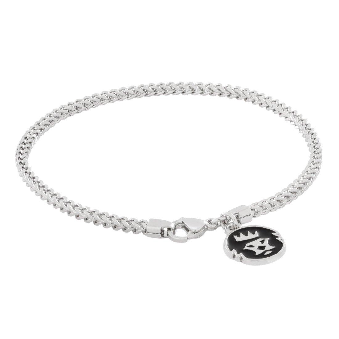 King Ice 3mm Franco Bracelet - WHITE GOLD