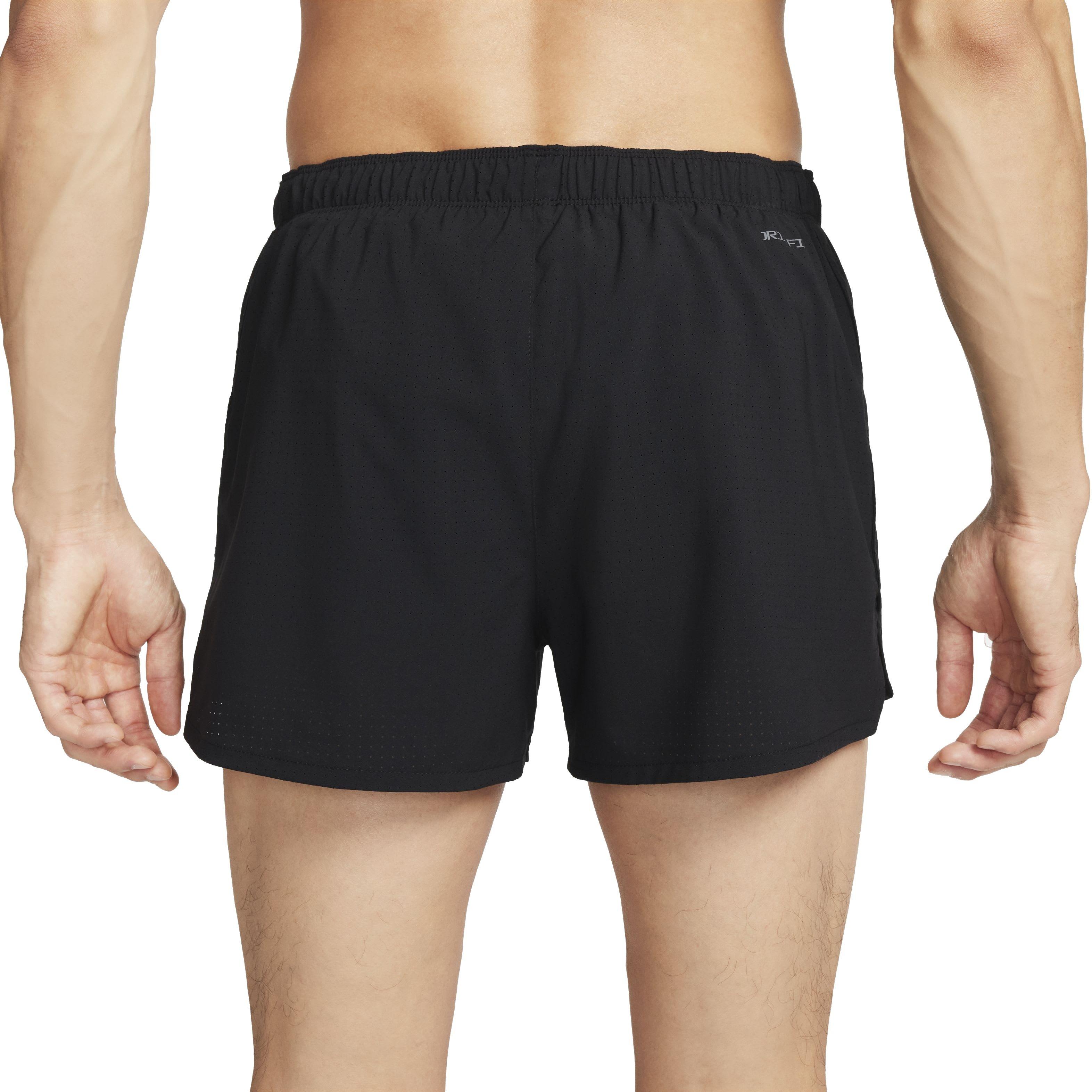 Nike Men's Dri-FIT Fat 3" Brief-Lined Running Shorts - BLACK Thumbnail View 2