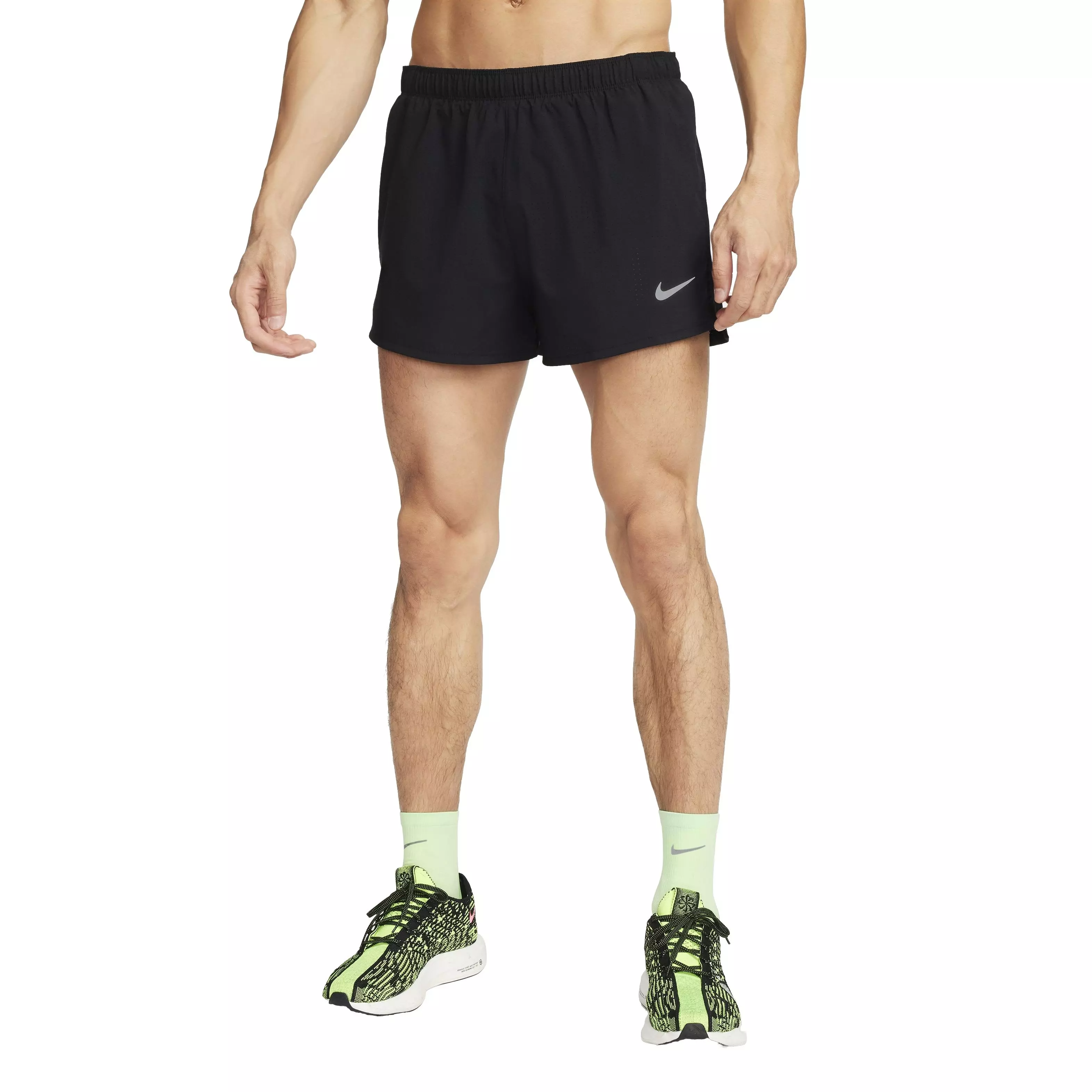Nike Men's Dri-FIT Fat 3" Brief-Lined Running Shorts - BLACK