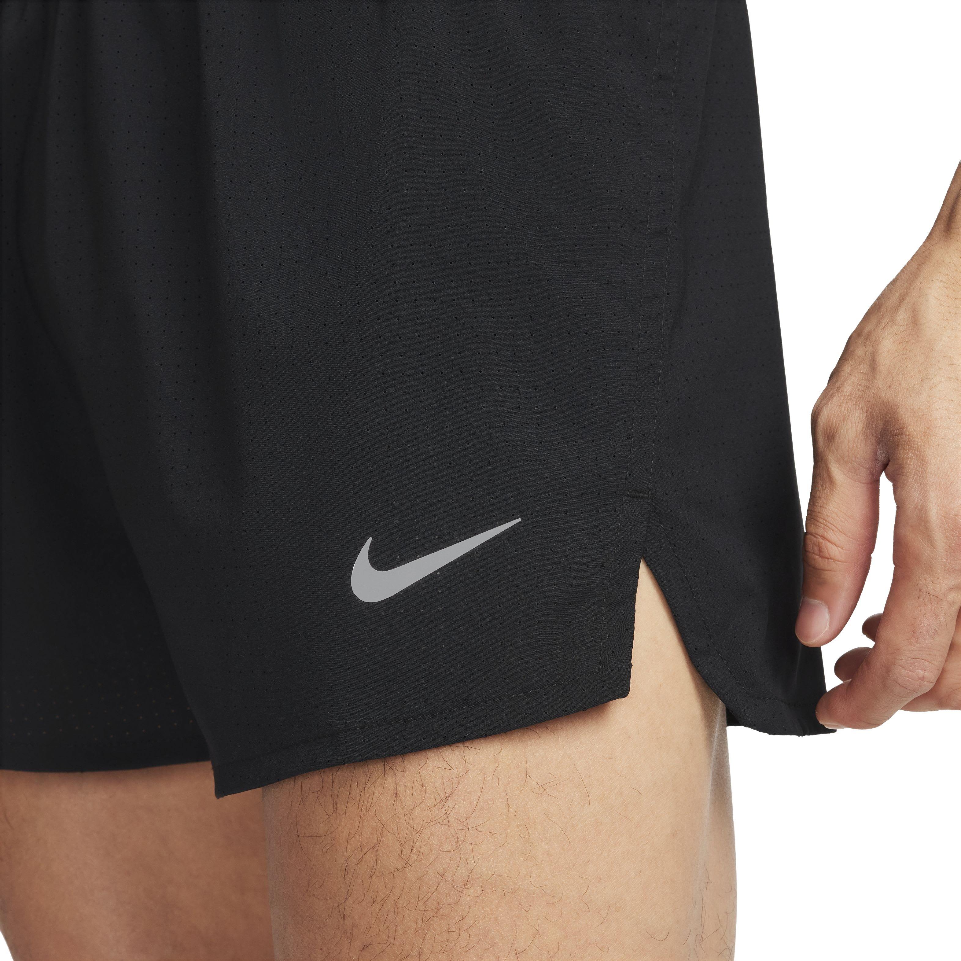 Nike Men's Dri-FIT Fat 3" Brief-Lined Running Shorts - BLACK Thumbnail View 5