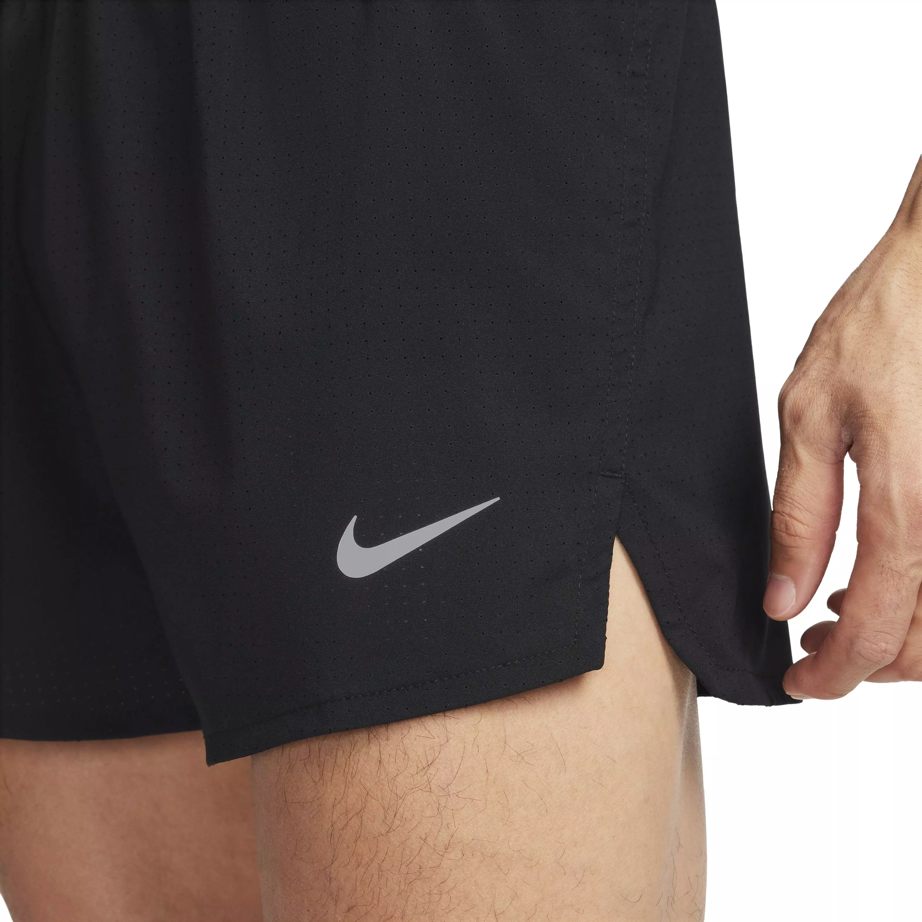 Nike Men's Dri-FIT Fat 3" Brief-Lined Running Shorts - BLACK