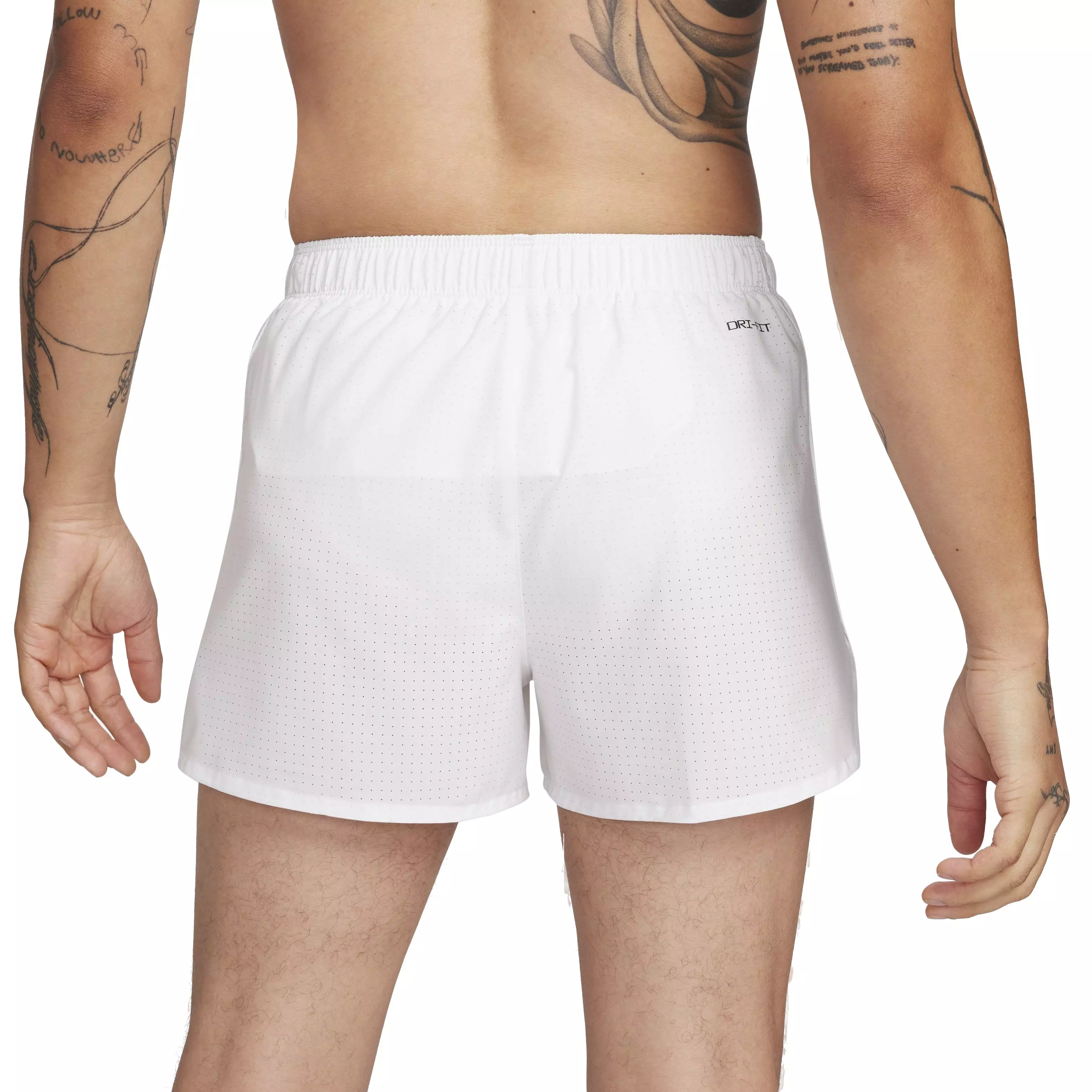 Nike Men's Dri-FIT Fat 3" Brief-Lined Running Shorts - WHITE