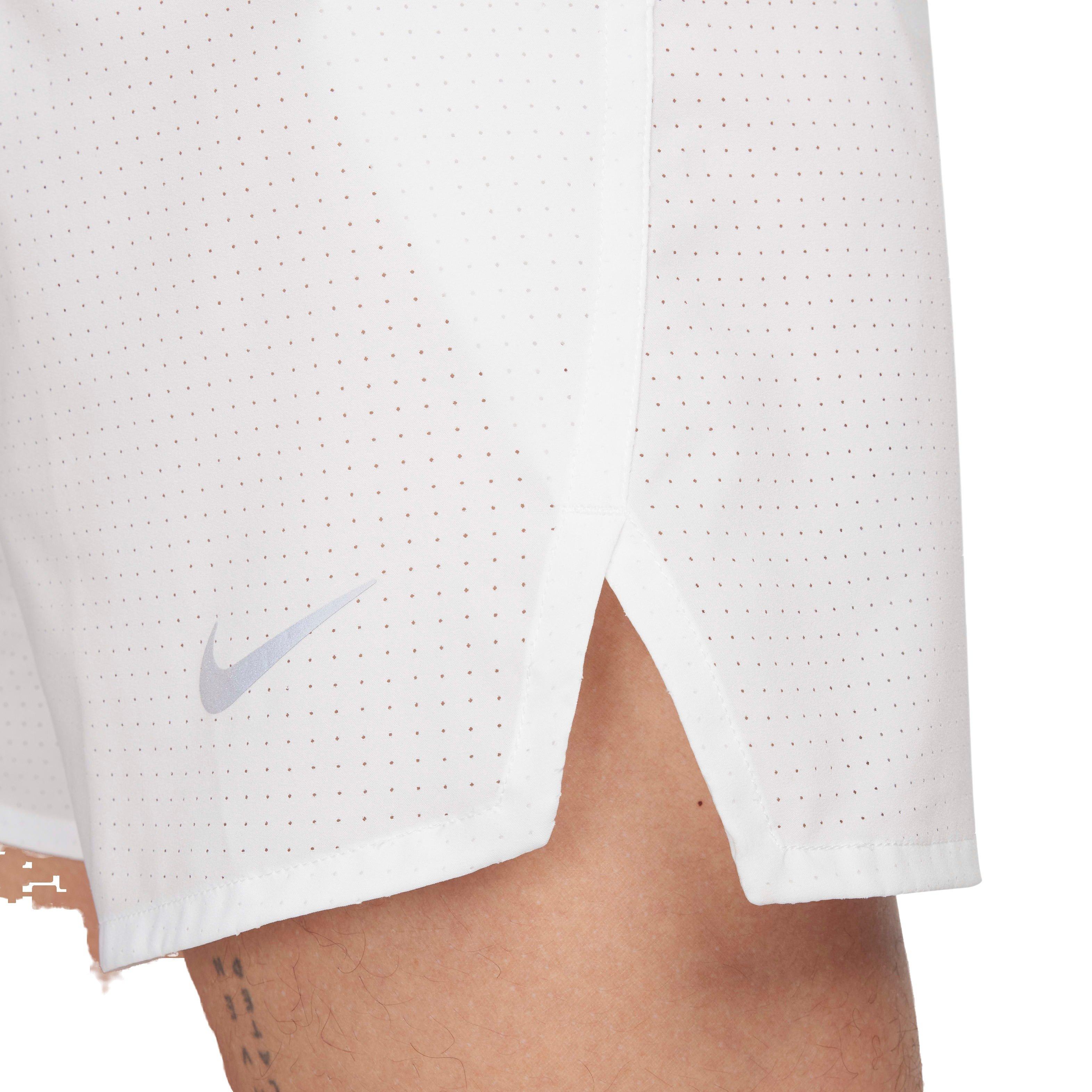 Nike Men's Dri-FIT Fat 3" Brief-Lined Running Shorts - WHITE Thumbnail View 6