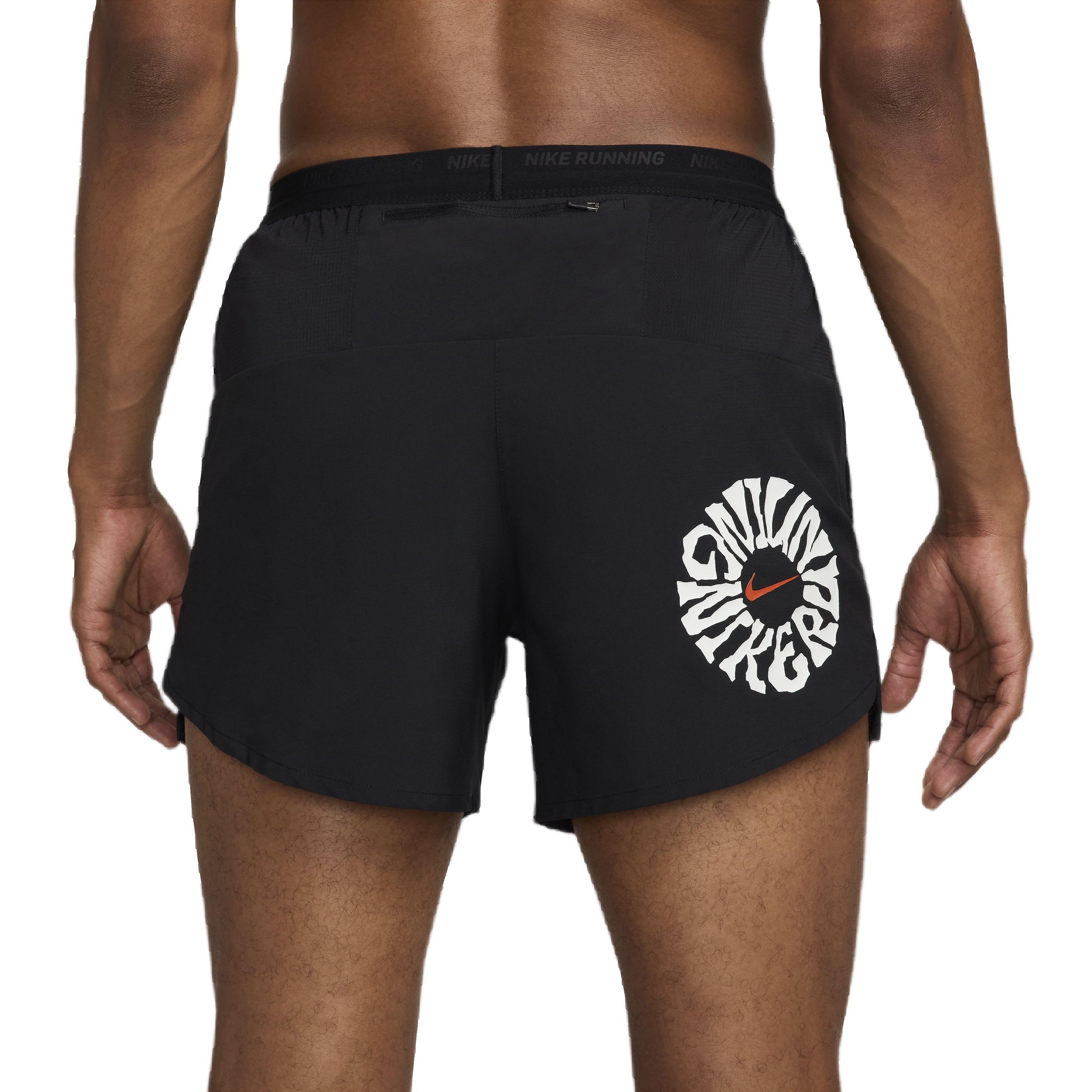 Nike Men's Dri-FIT 5" Stride Energy 5BF Brief-Lined Running Shorts - BLACK Thumbnail View 2