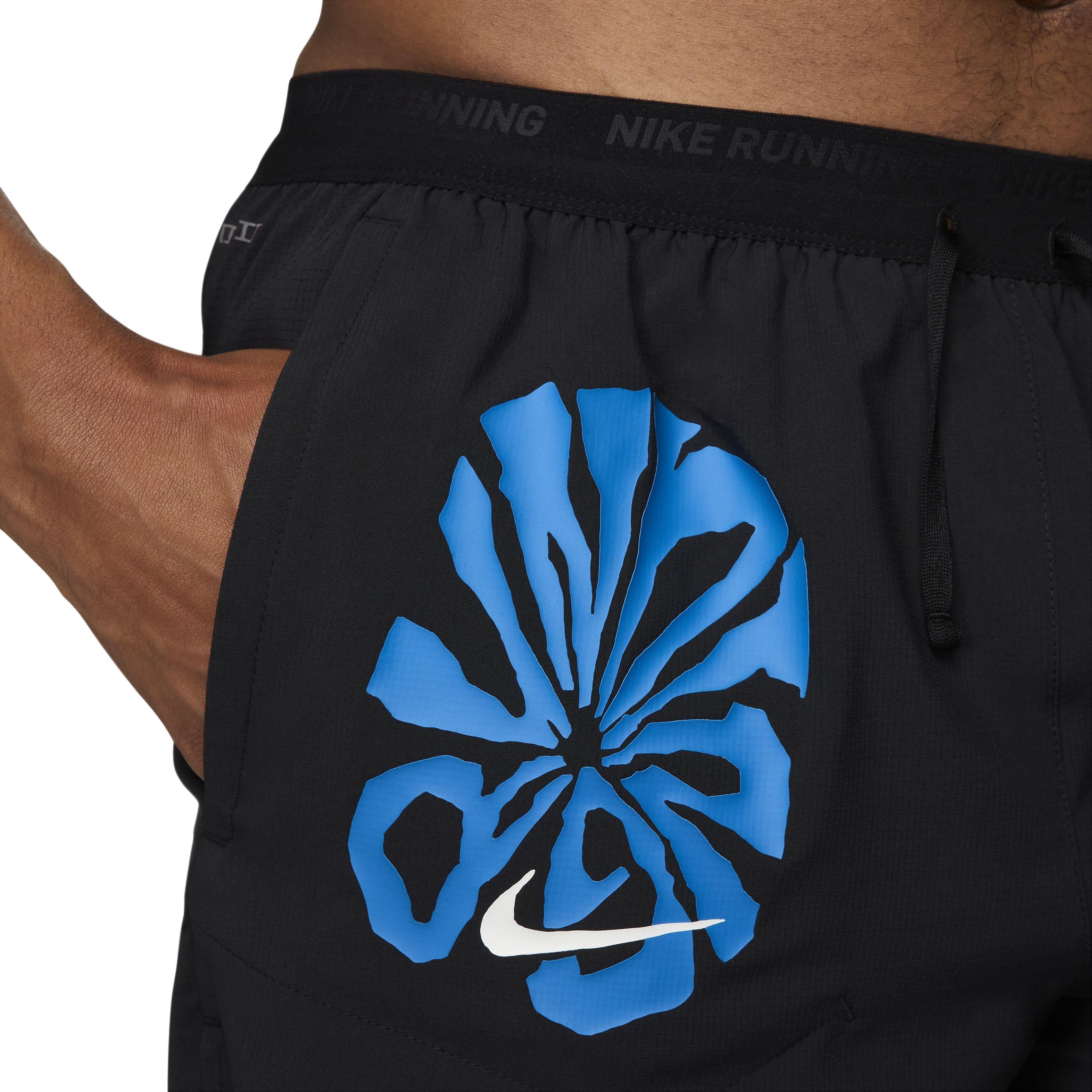 Nike Men's Dri-FIT 5" Stride Energy 5BF Brief-Lined Running Shorts - BLACK Thumbnail View 5