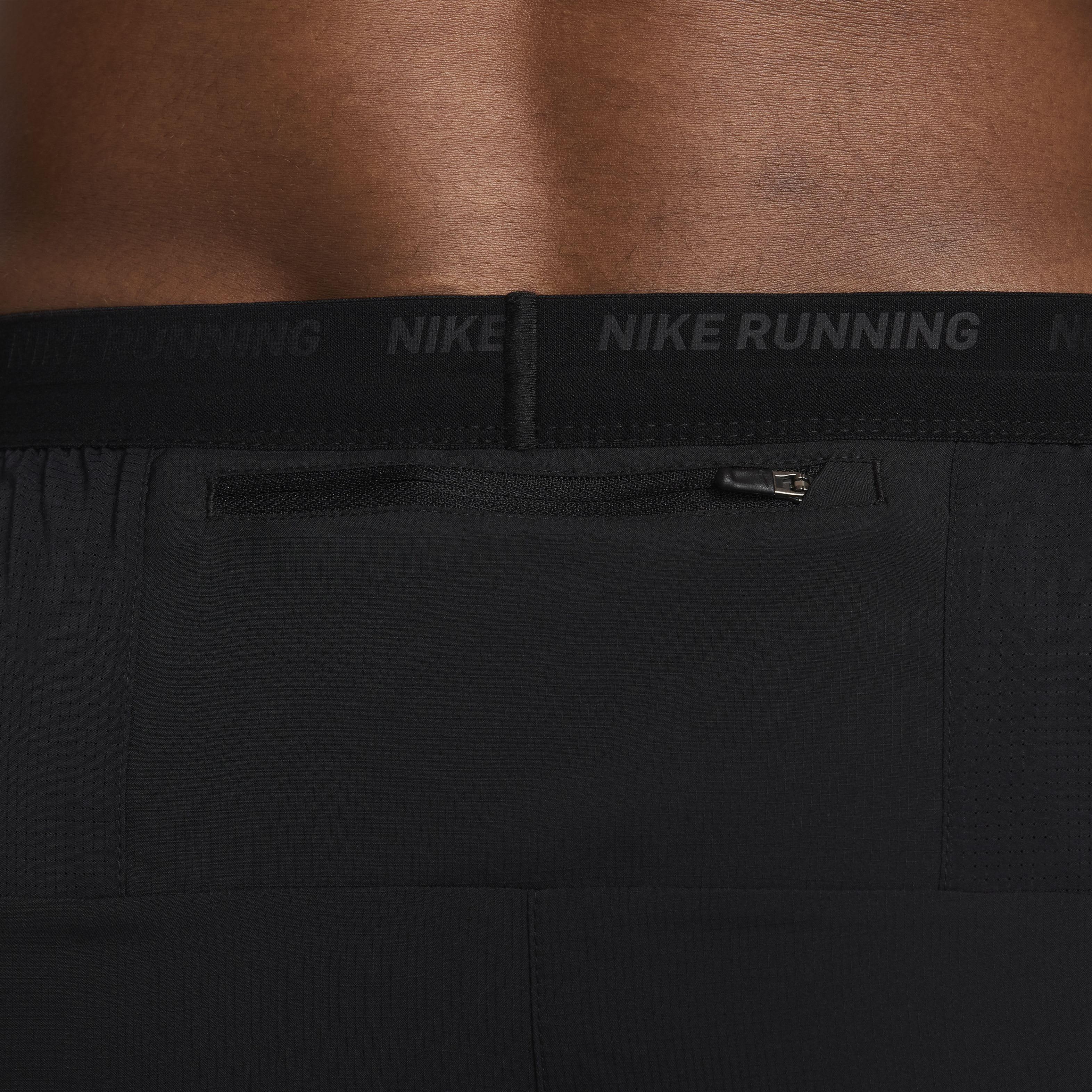 Nike Men's Dri-FIT 5" Stride Energy 5BF Brief-Lined Running Shorts - BLACK Thumbnail View 7