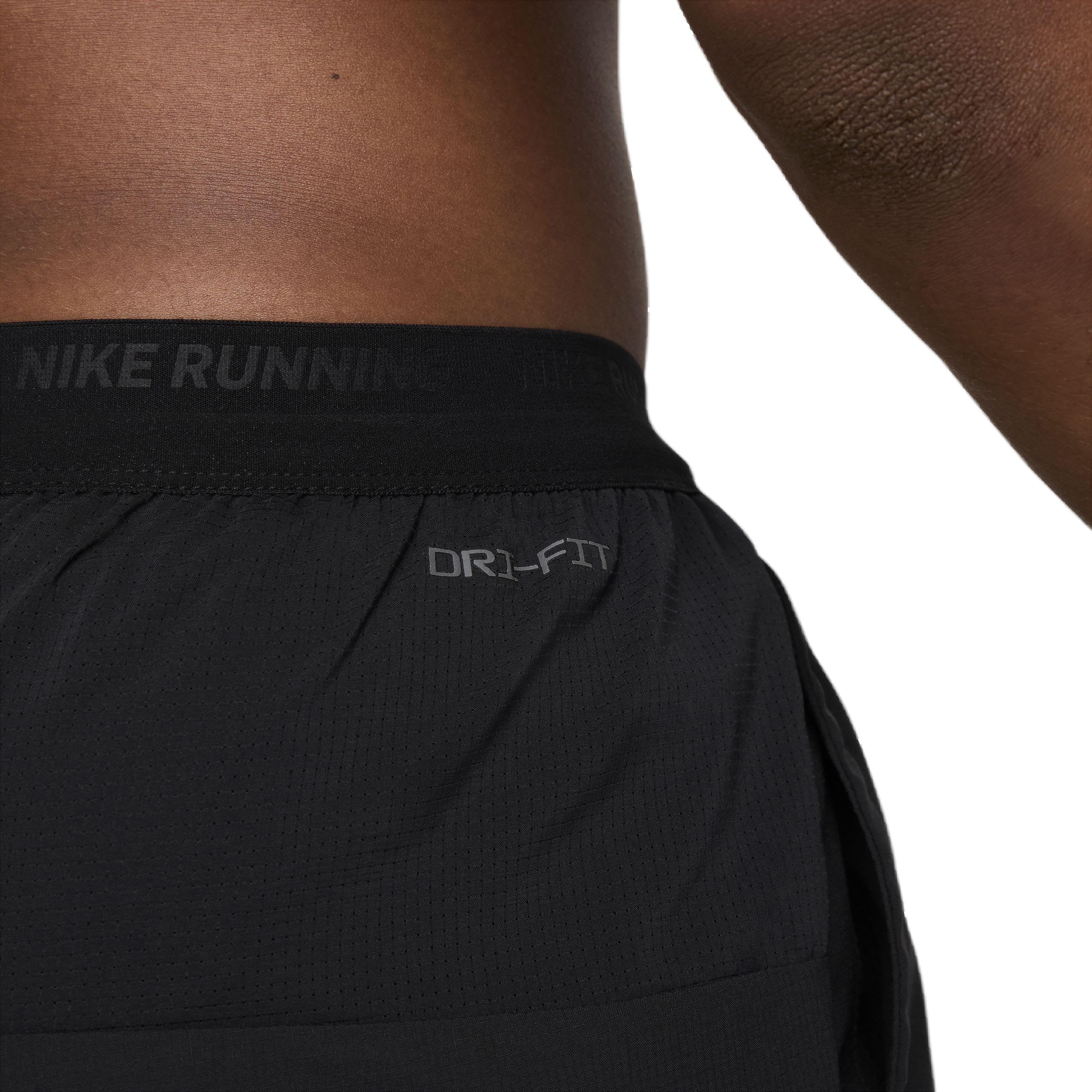 Nike Men's Dri-FIT 5" Stride Energy 5BF Brief-Lined Running Shorts - BLACK Thumbnail View 8