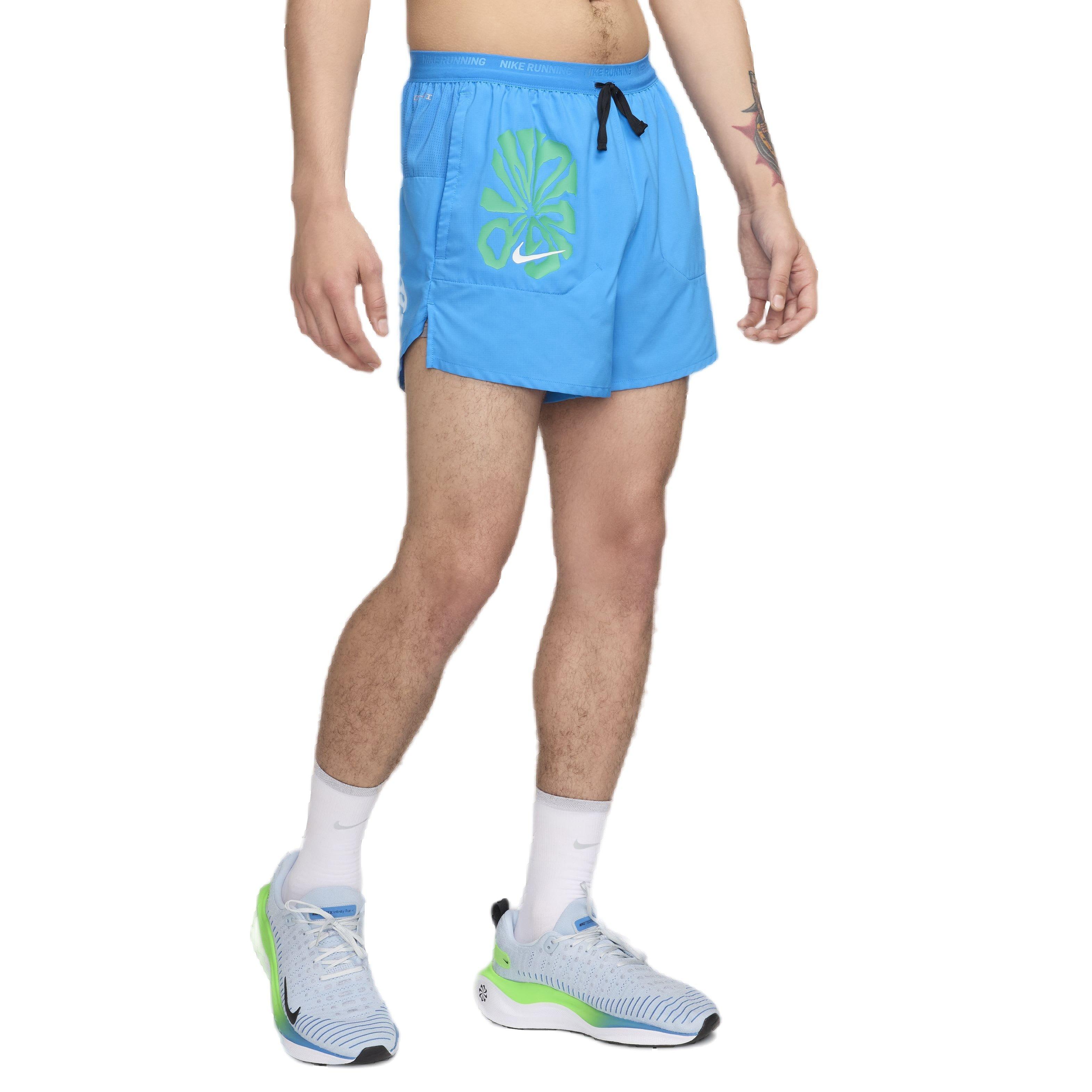 Nike Men's Dri-FIT 5" Stride Energy 5BF Brief-Lined Running Shorts - BLUE Thumbnail View 3