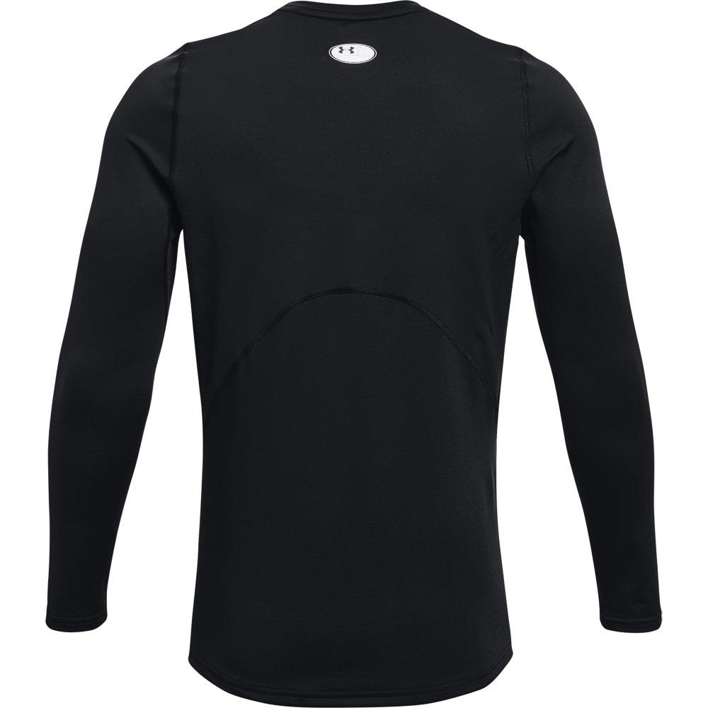 Under Armour Men's Black/White ColdGear Fitted Crew - BLACK/WHITE Thumbnail View 5