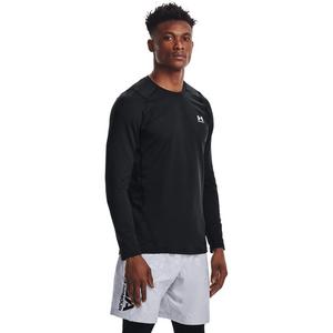 Under Armour Men's Black/White ColdGear Fitted Crew